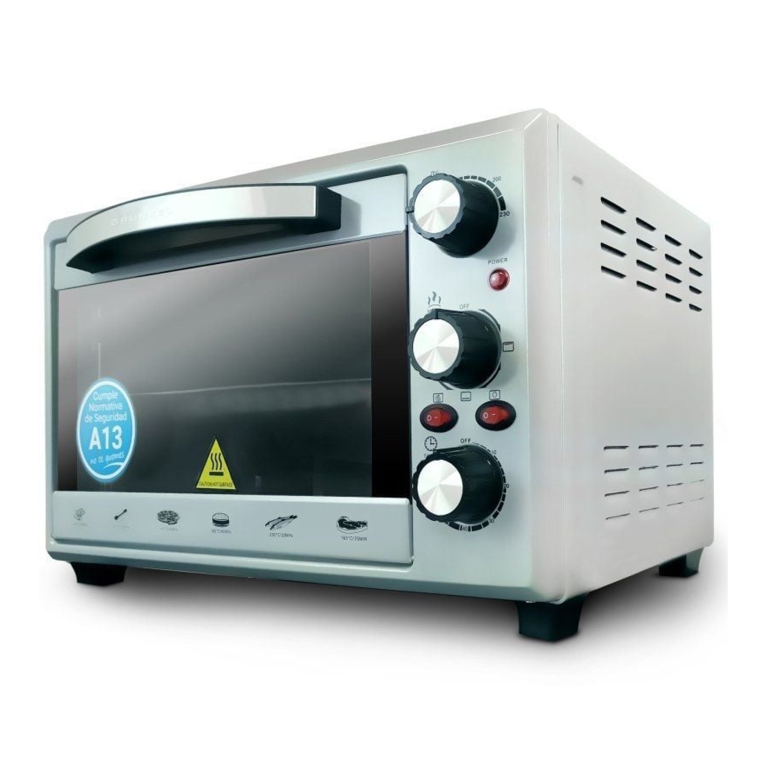Grunkel HR-28 · Horno Sobremesa · 28L · 1600W · Plata