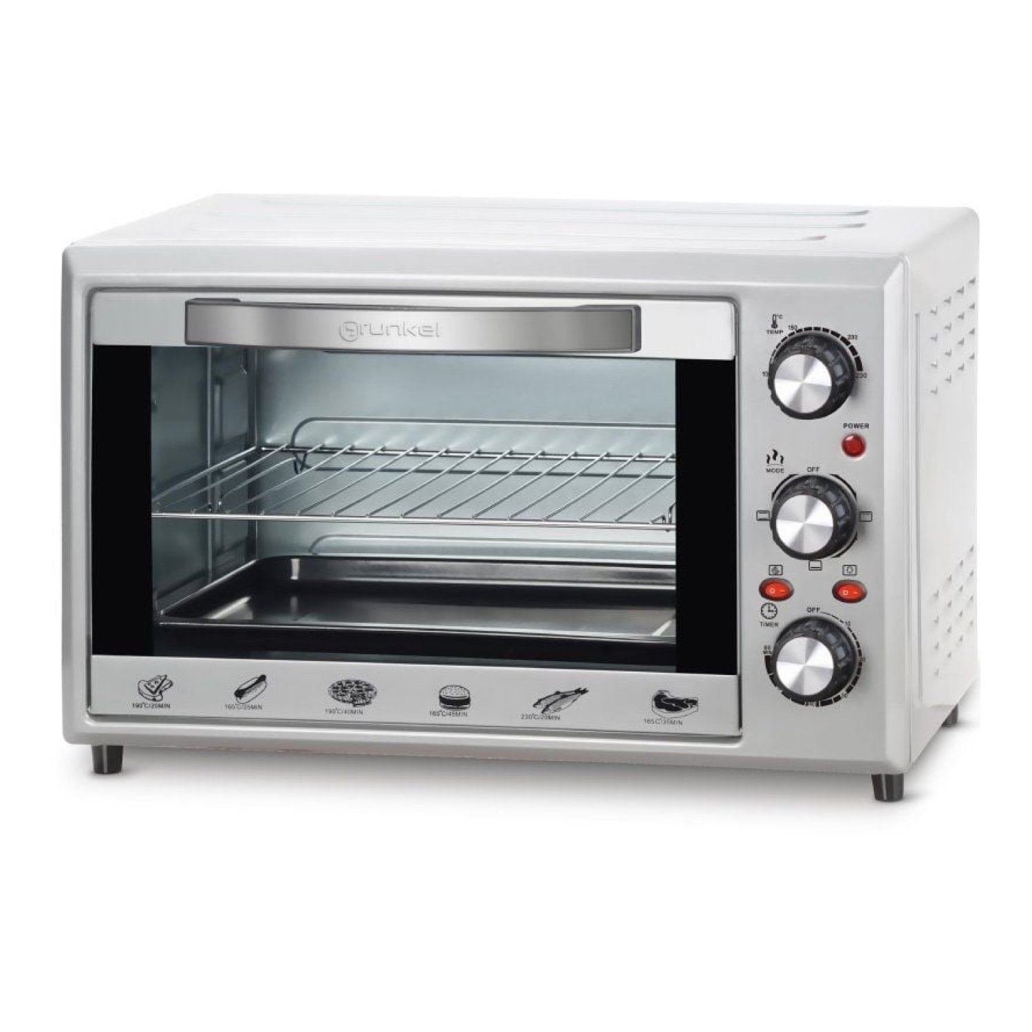 Grunkel HR-28 · Horno Sobremesa · 28L · 1600W · Plata