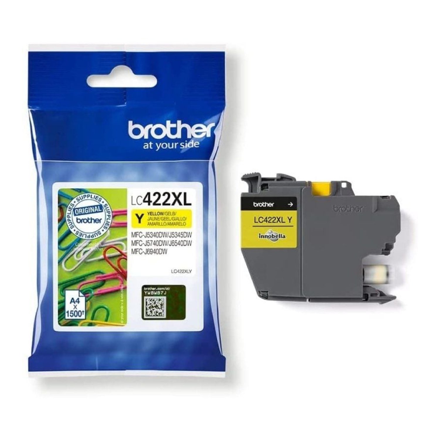 Brother LC-422 XL · Cartucho Tinta Original · Alta Capacidad · Amarillo
