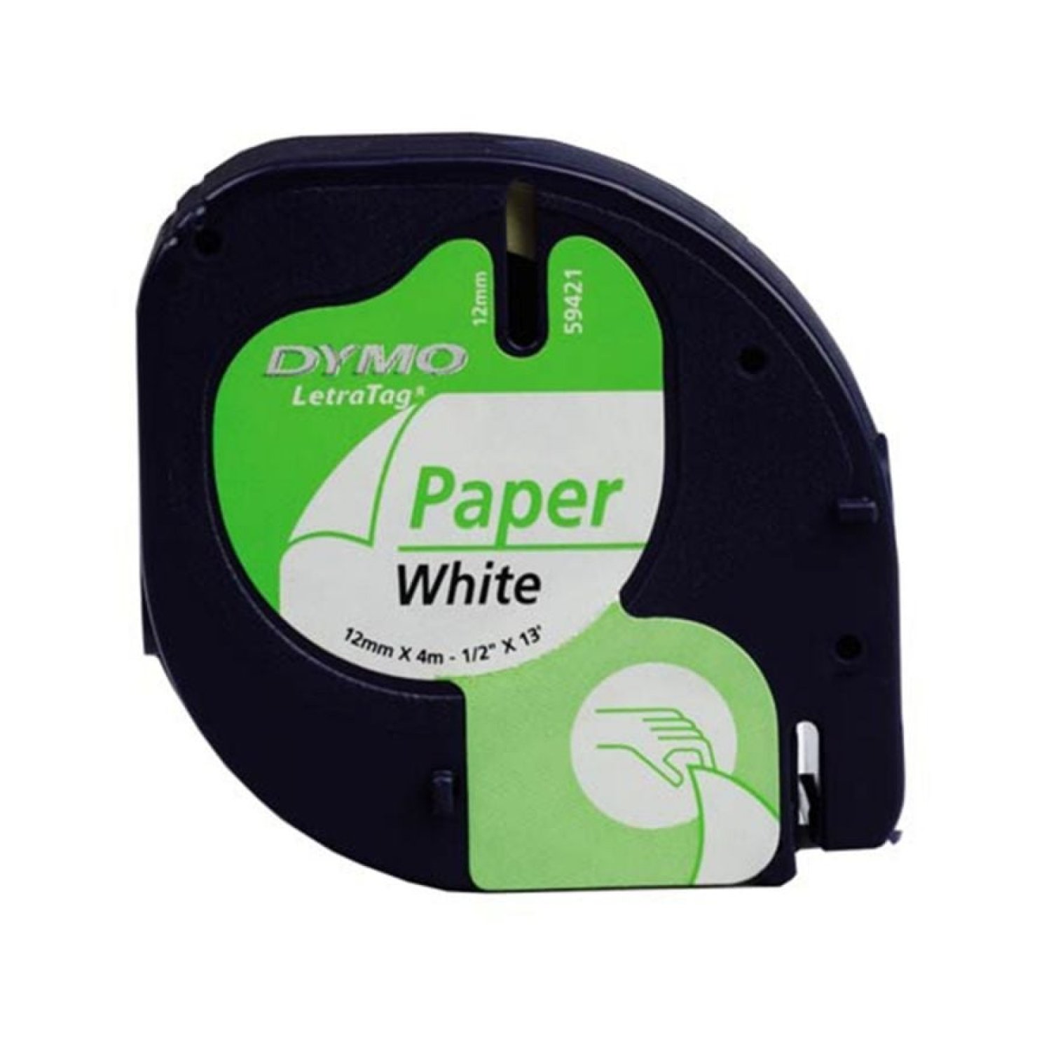Dymo Letratag · Cinta Rotuladora Papel · 12mm x 4m · Blanca