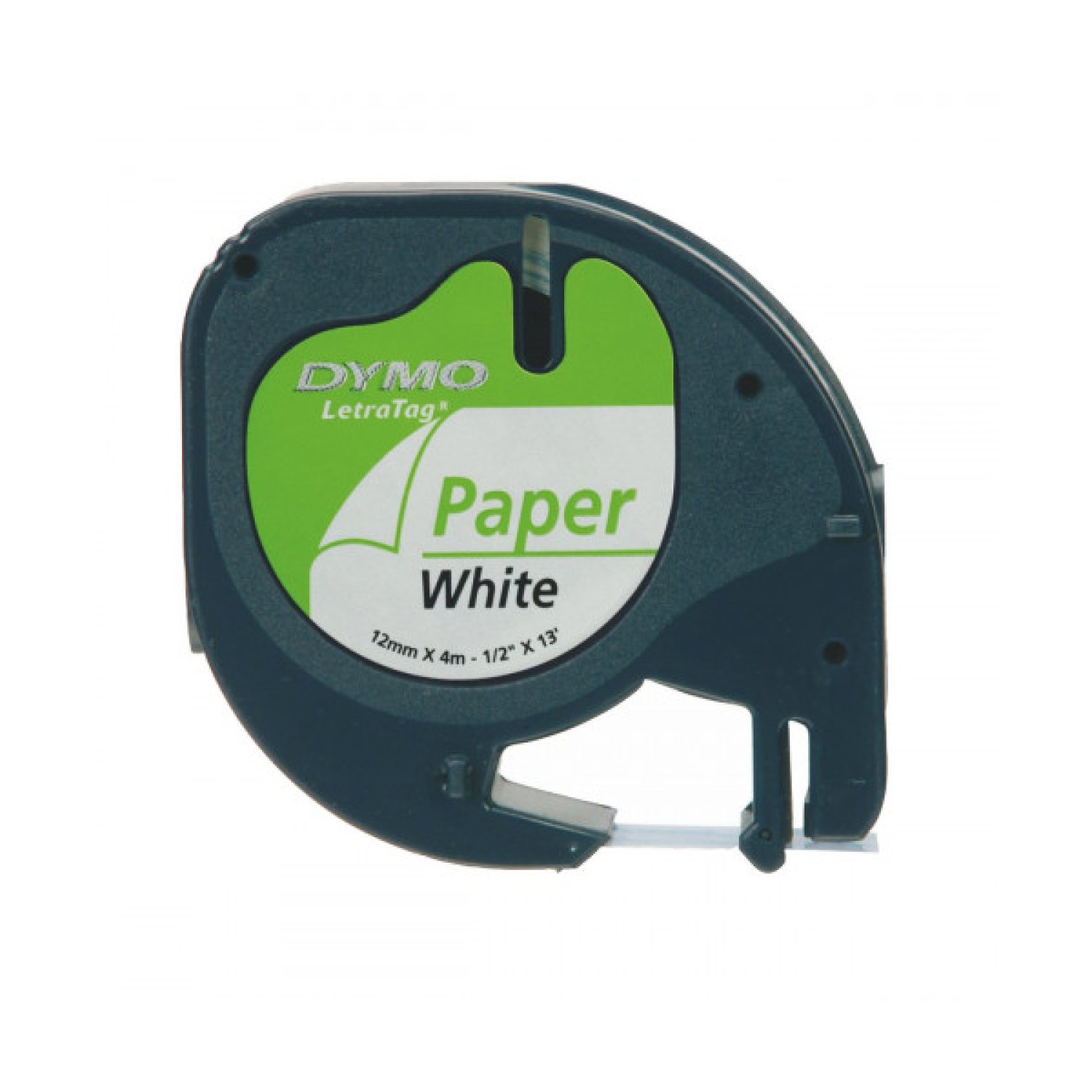 Dymo Letratag · Cinta Rotuladora Papel · 12mm x 4m · Blanca