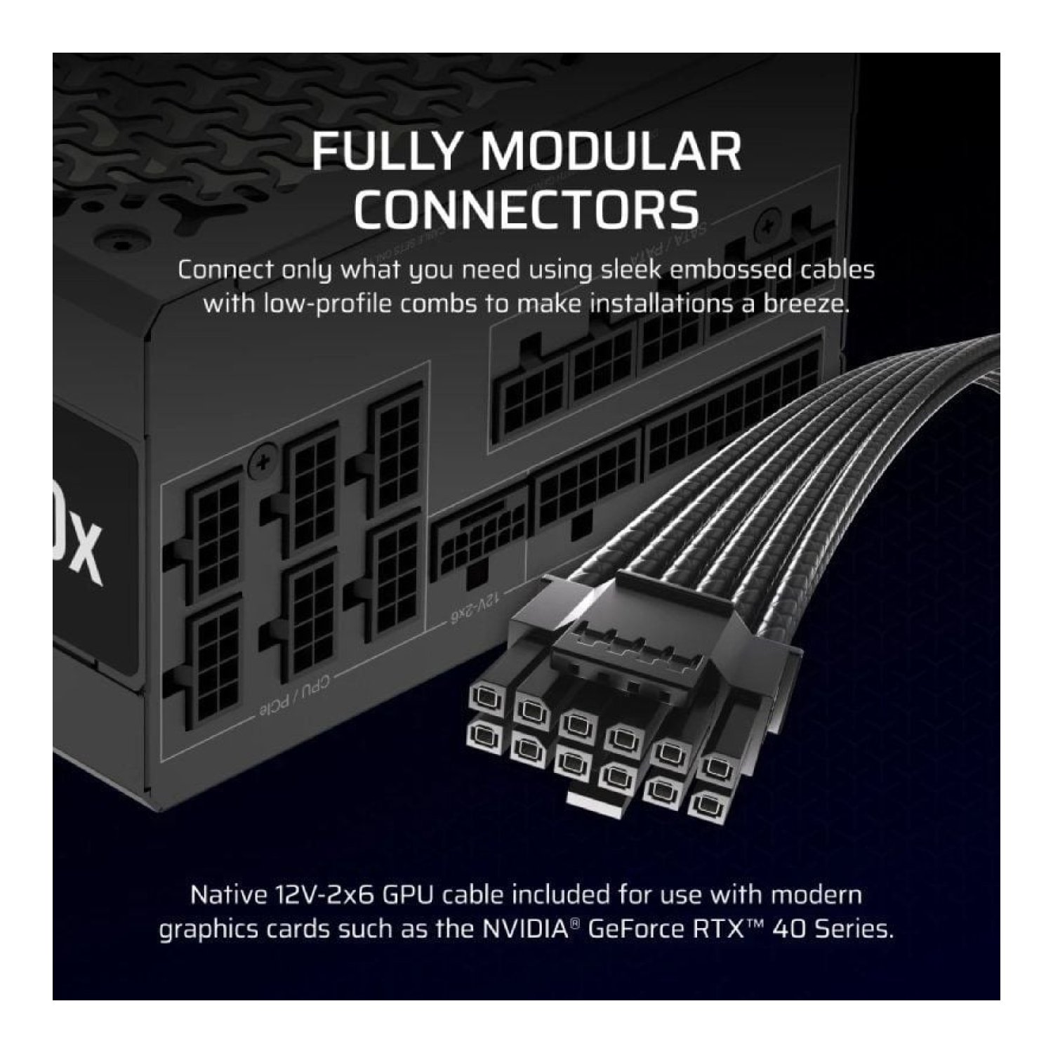 Corsair RM1000X · 1000W · Modular · ATX 3.1 · PCIe 5.0 · Certificación Gold