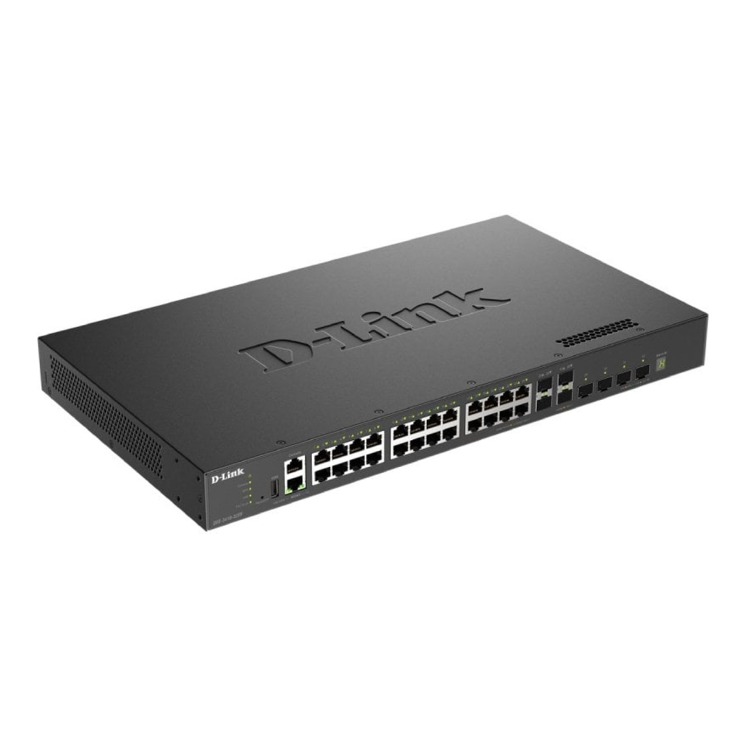 D-Link DXS-3410-32XY · 24 Puertos RJ-45 10Gbps · SFP · PoE · Gestionable