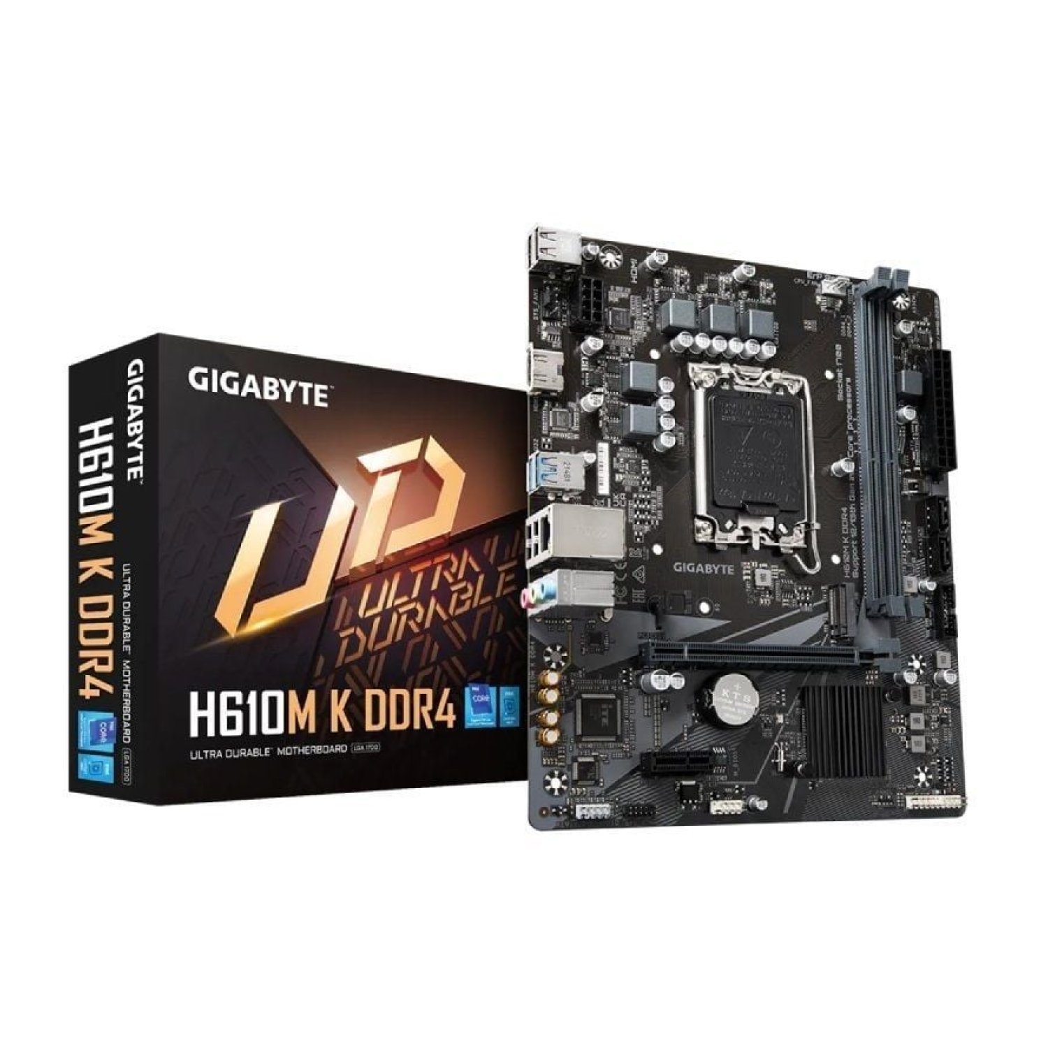 Gigabyte H610M K · Socket 1700 · DDR4 · PCIe 4.0 · Micro ATX