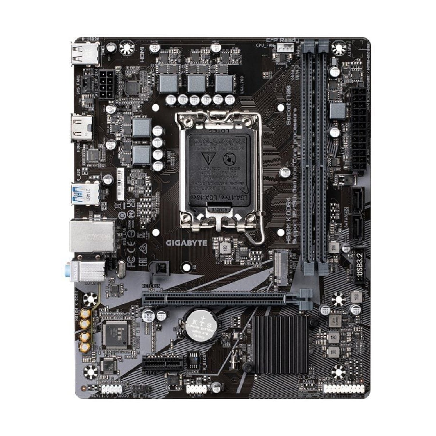 Gigabyte H610M K · Socket 1700 · DDR4 · PCIe 4.0 · Micro ATX