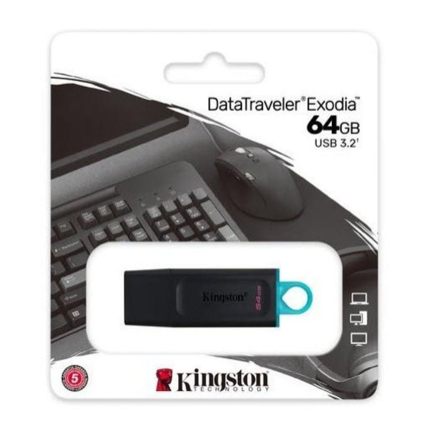 Kingston DataTraveler Exodia · Pendrive 64GB · USB 3.2