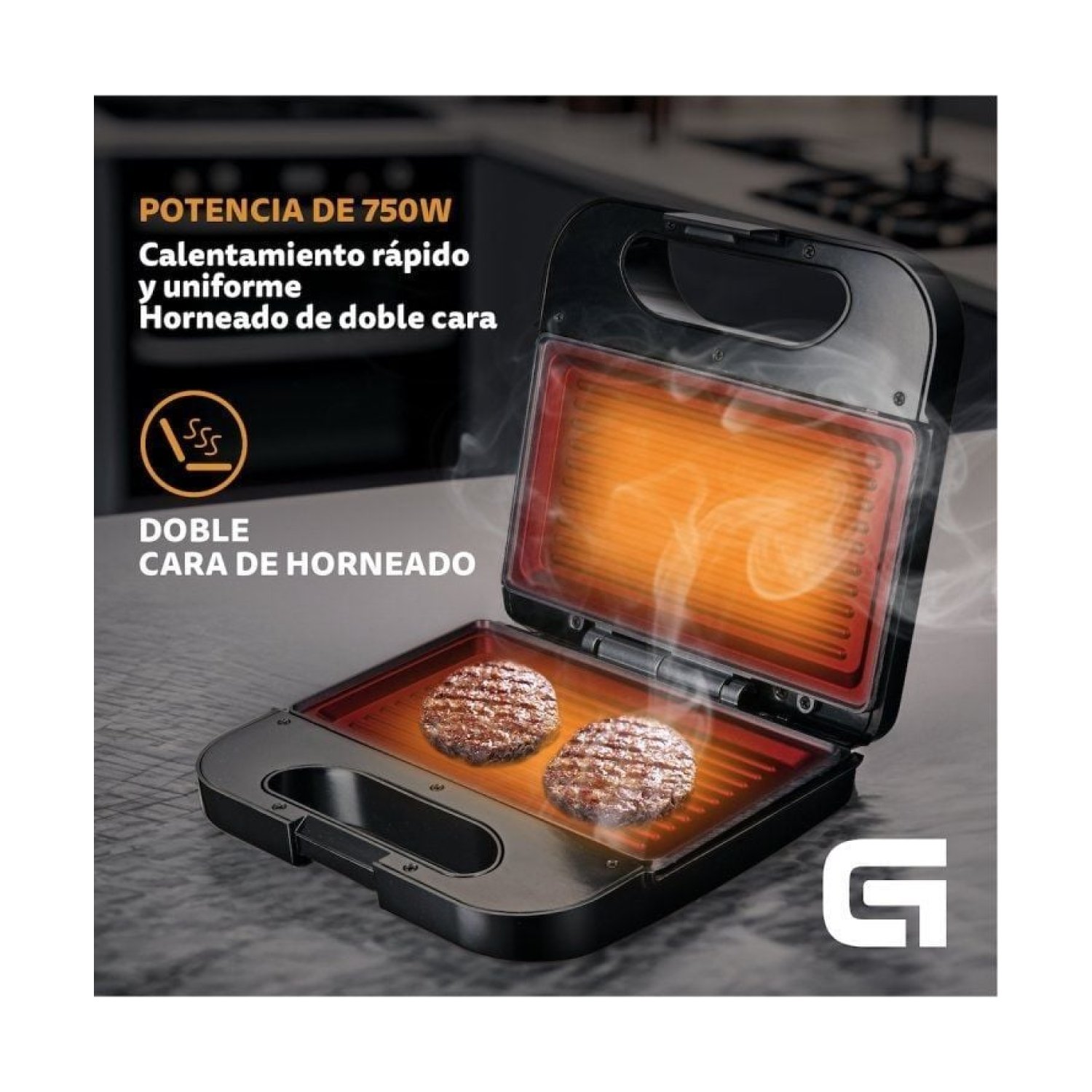 Grunkel SAN-GRILL · Sandwichera · 750W · Placas Grill