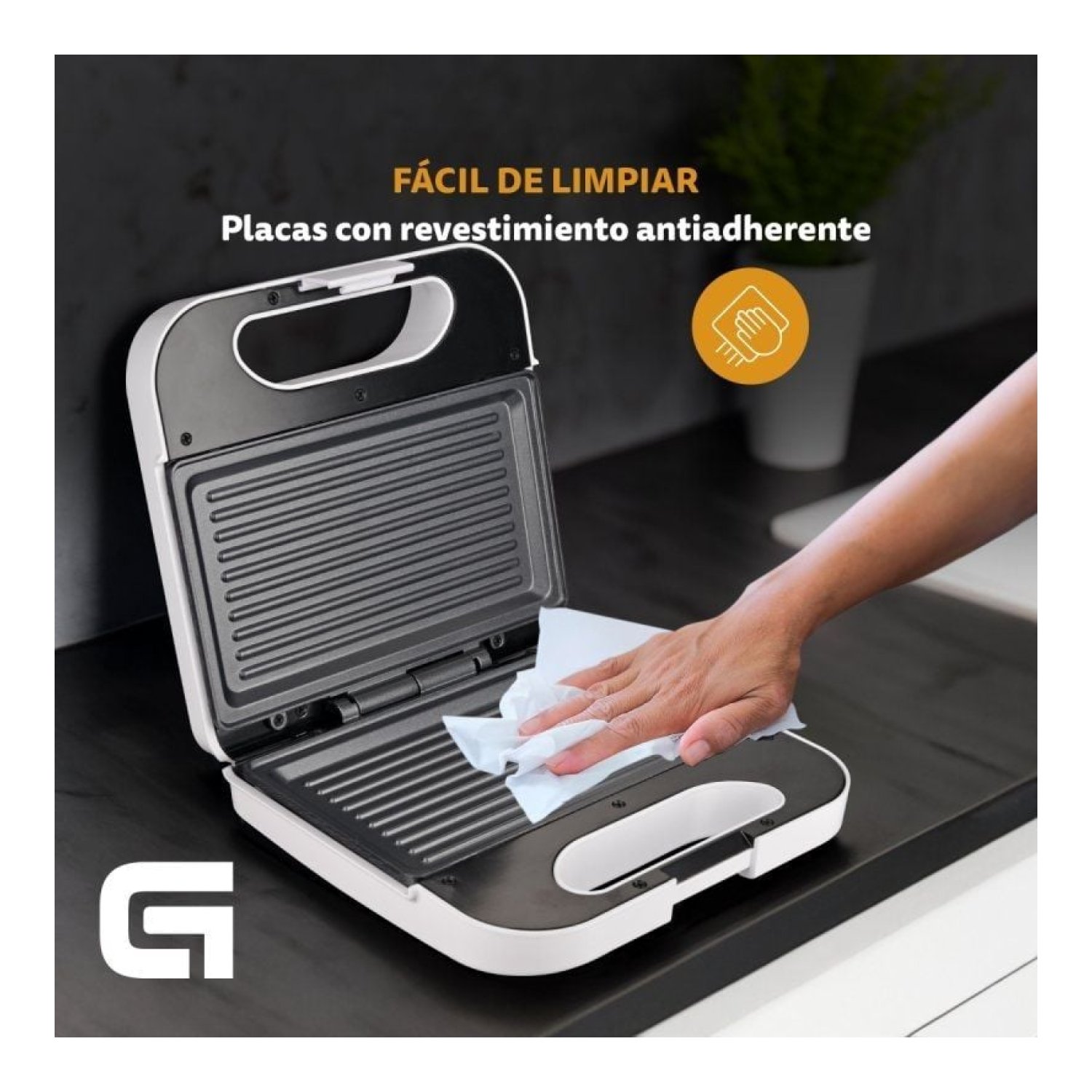 Grunkel SAN-GRILL · Sandwichera · 750W · Placas Grill