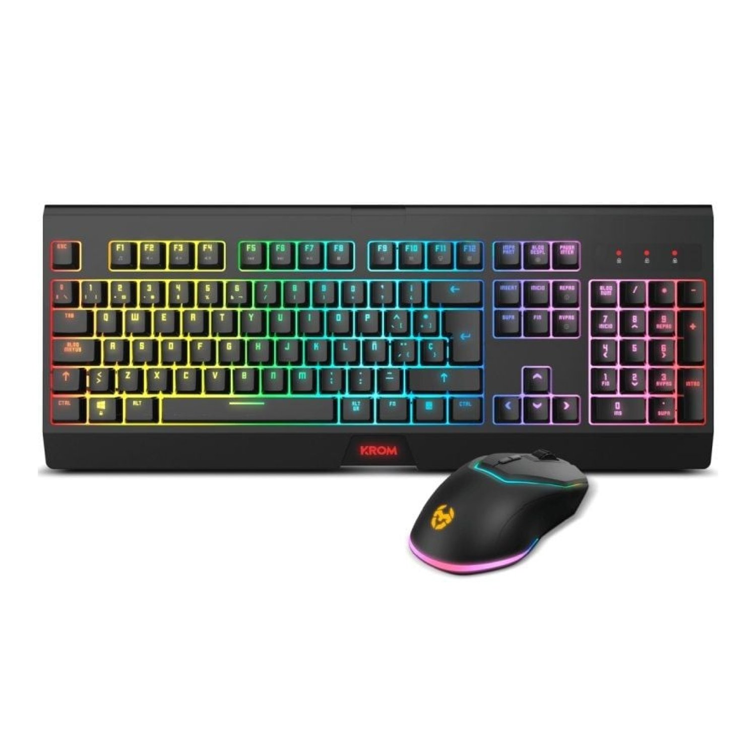 Krom Kabala · Pack Gaming · Teclado + Ratón Inalámbricos
