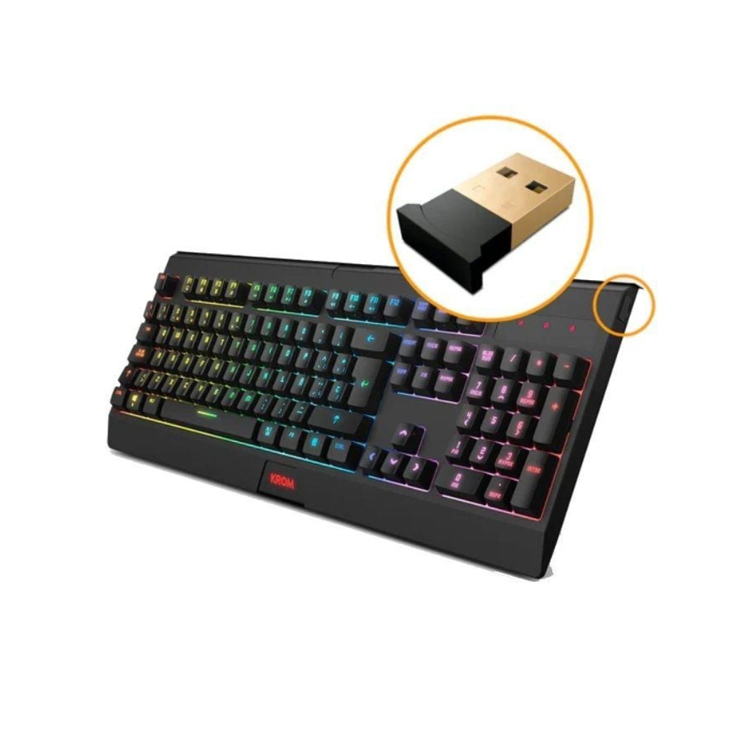 Krom Kabala · Pack Gaming · Teclado + Ratón Inalámbricos