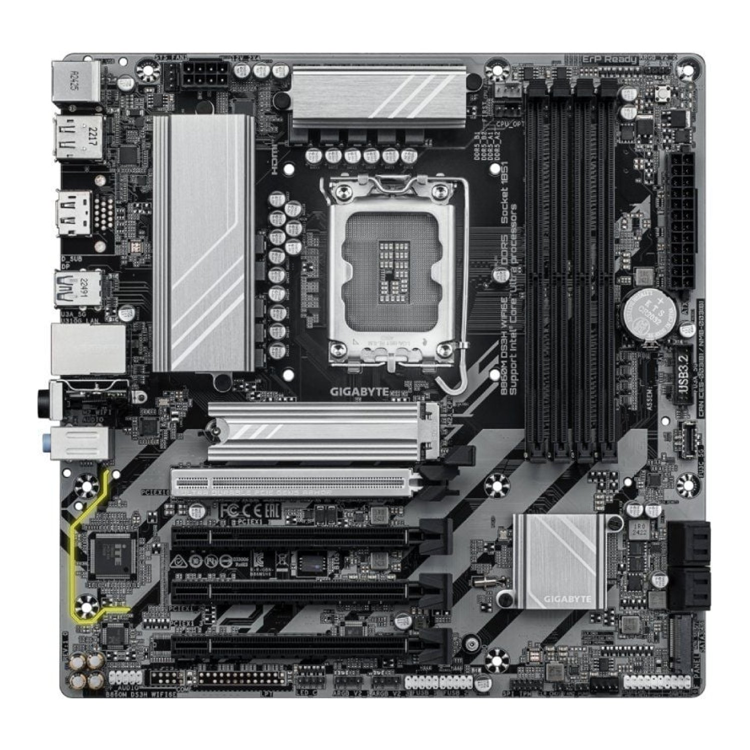 Gigabyte B860M DS3H · Placa Base Micro ATX · Socket 1851 · DDR5 · WiFi 6E · PCIe 5.0