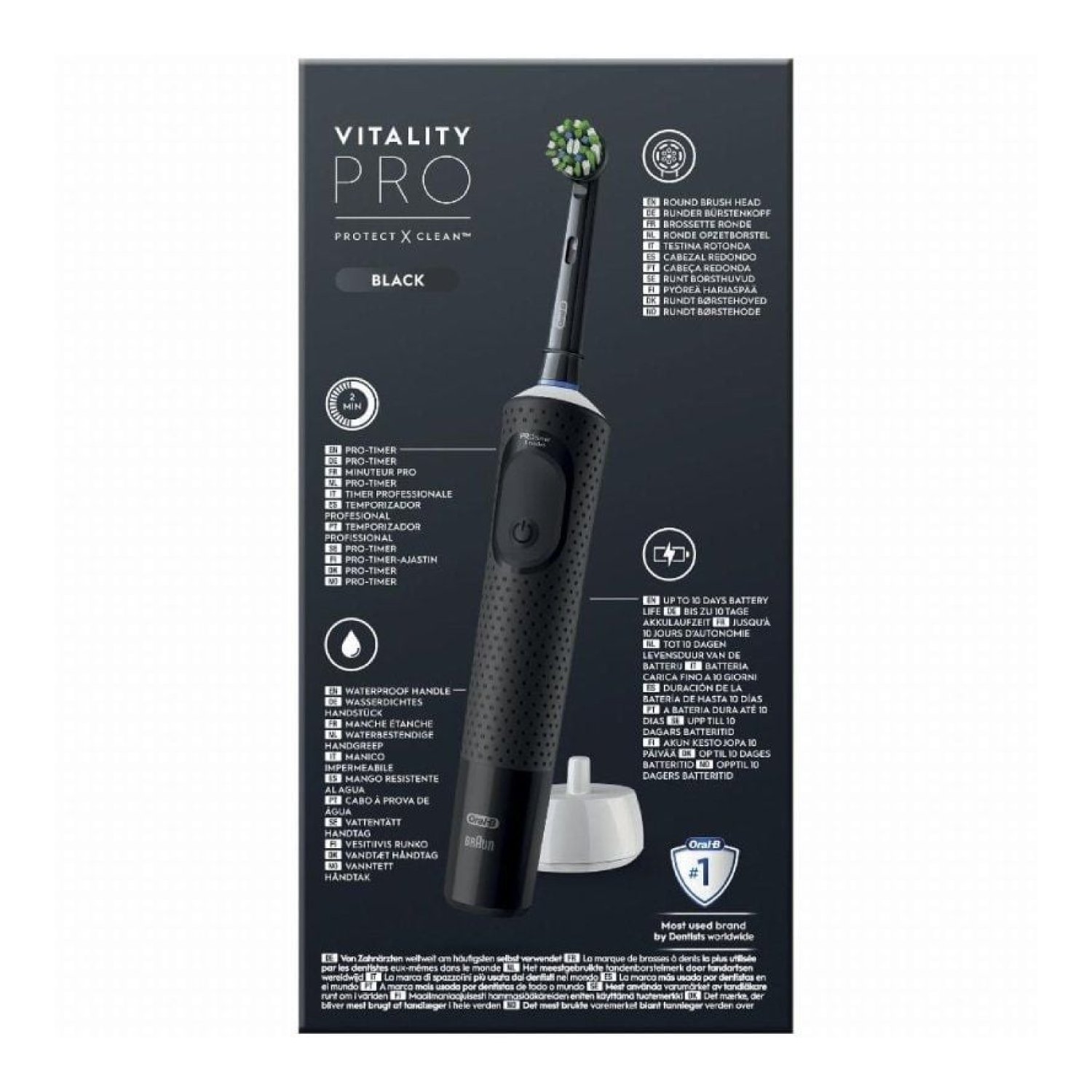 Oral-B Vitality Pro · Cepillo Dental Eléctrico · Negro