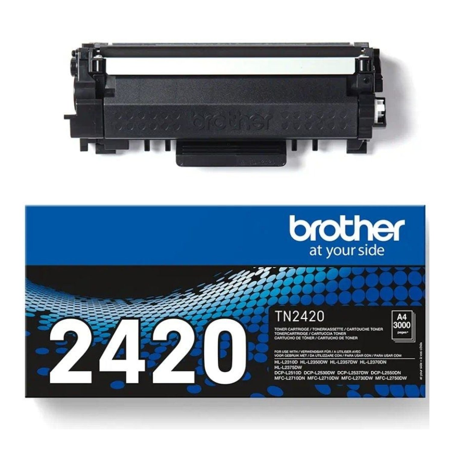 Brother TN-2420 · Tóner Original · Alta Capacidad · Negro