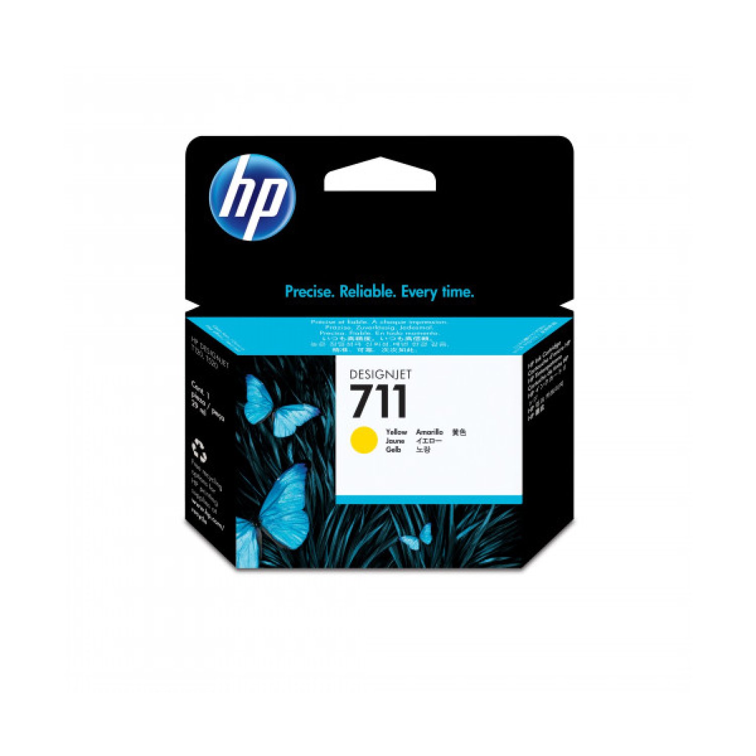 HP Cartucho Tinta Original Nº711 · Amarillo