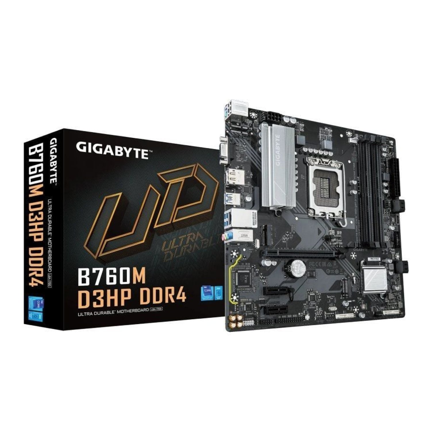 Gigabyte B760M D3HP · Socket 1700 · DDR4 · PCIe 4.0 · Micro ATX