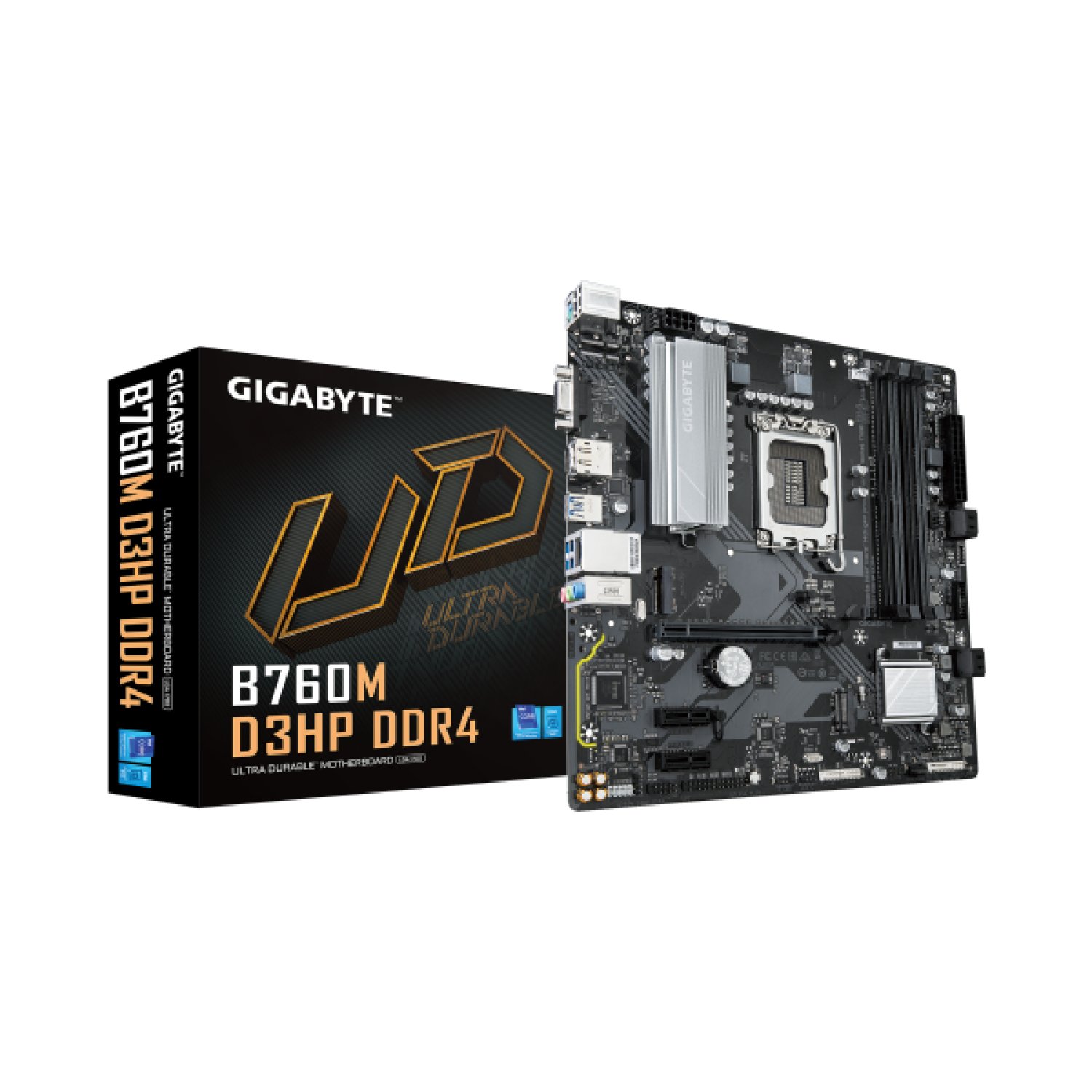 Gigabyte B760M D3HP · Socket 1700 · DDR4 · PCIe 4.0 · Micro ATX