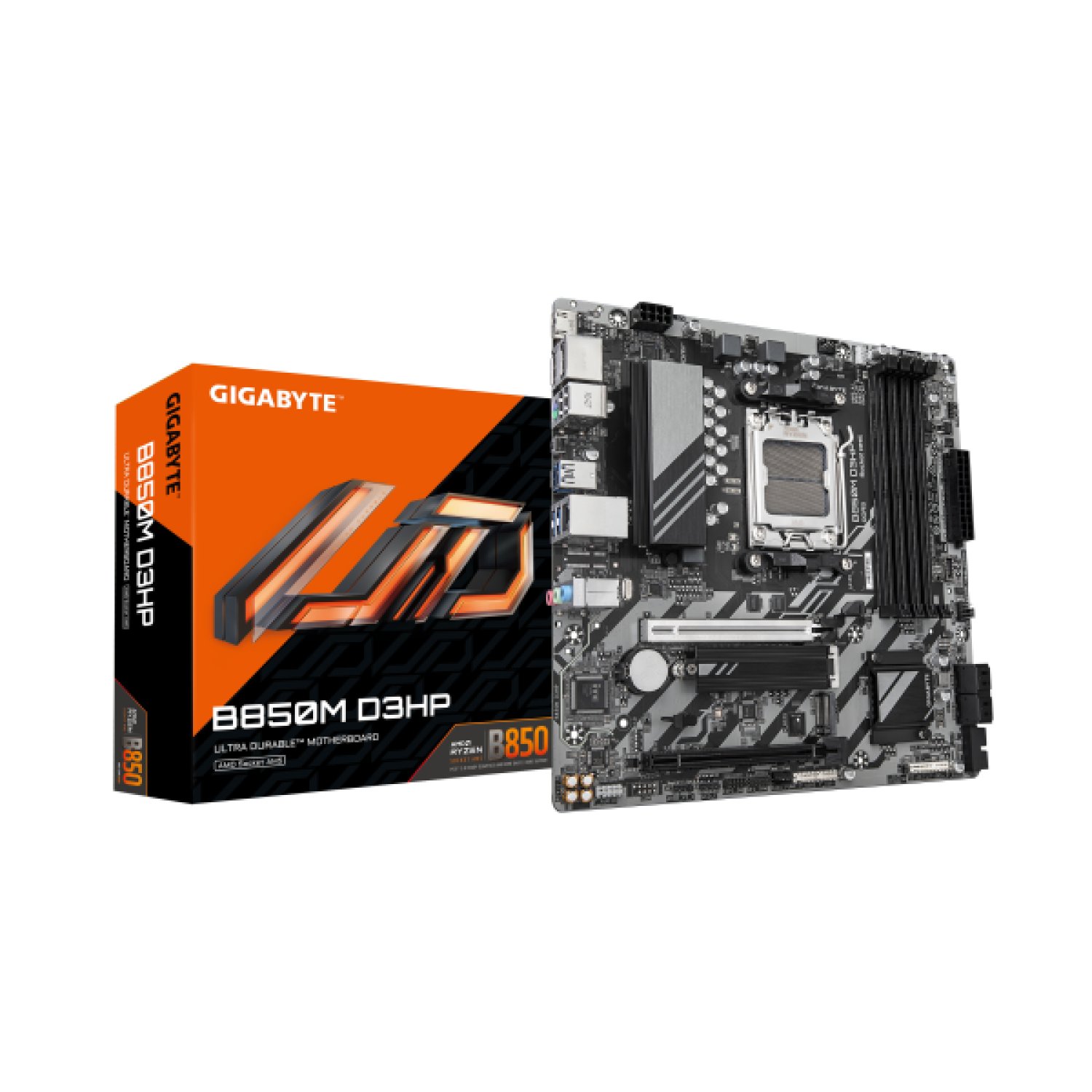 Gigabyte B850M D3HP · Socket AM5 · DDR5 · PCIe 5.0 · Micro ATX
