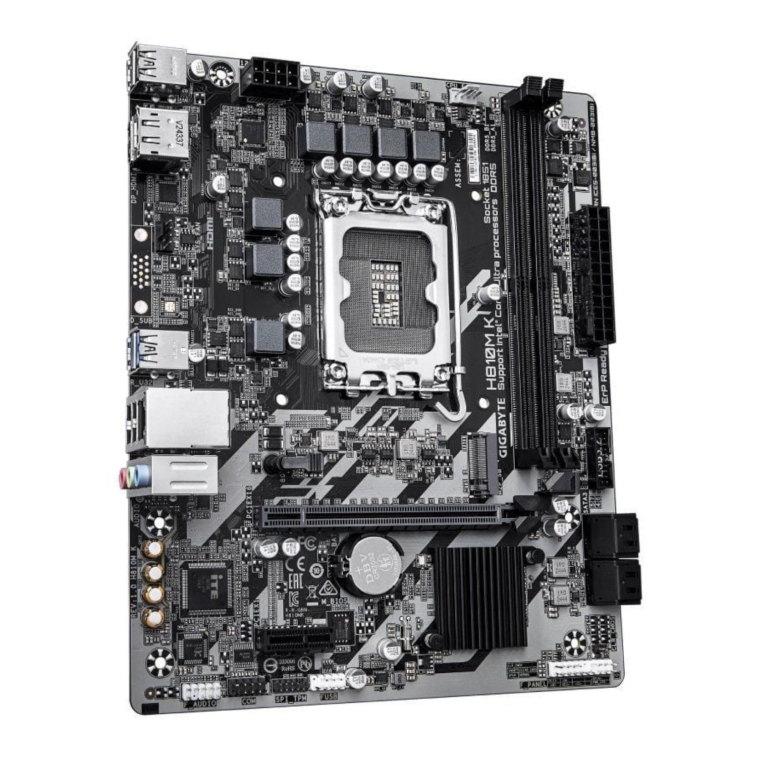 Gigabyte H810M-K · Micro ATX · Socket 1851 · DDR5 · PCIe 4.0