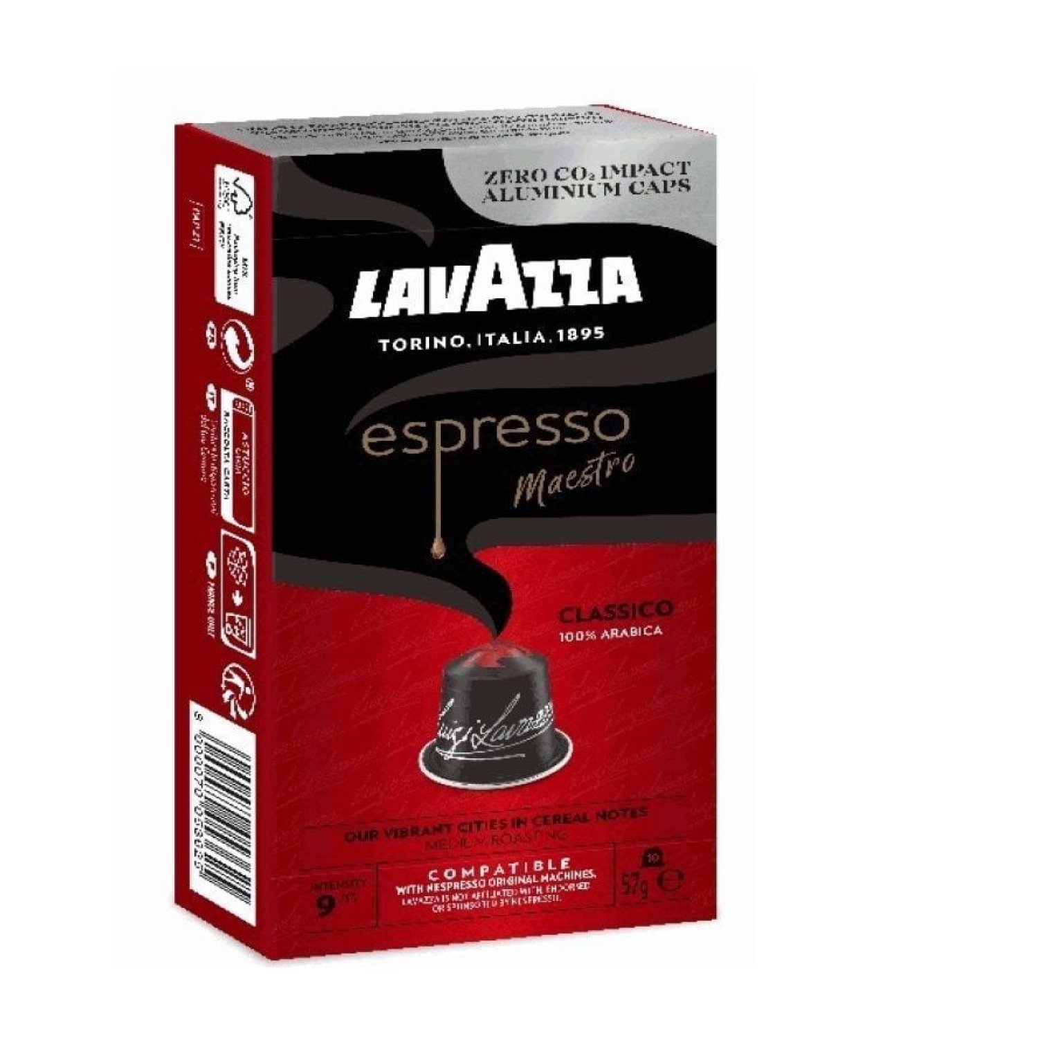 Lavazza Espresso Maestro Clásico · Cápsulas Nespresso · Caja 10 unidades