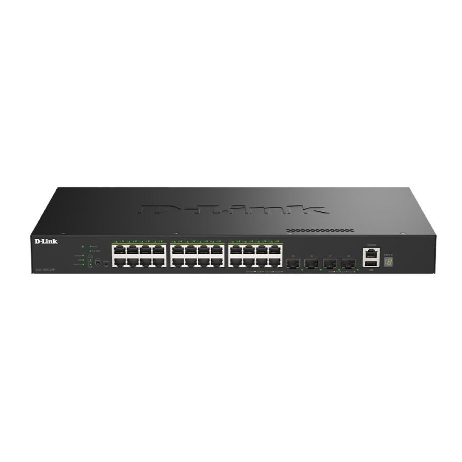 D-Link DGS-1530-28P · Switch Gestionable · 24 Puertos Gigabit · PoE · 4 SFP