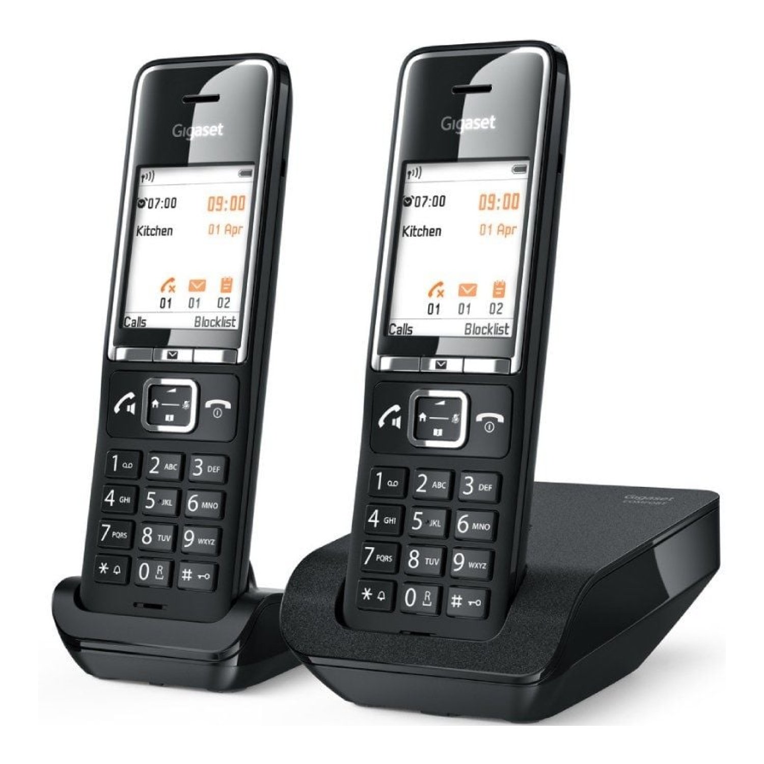 Gigaset Comfort 550 · Teléfono Inalámbrico · Pack DUO · Negro