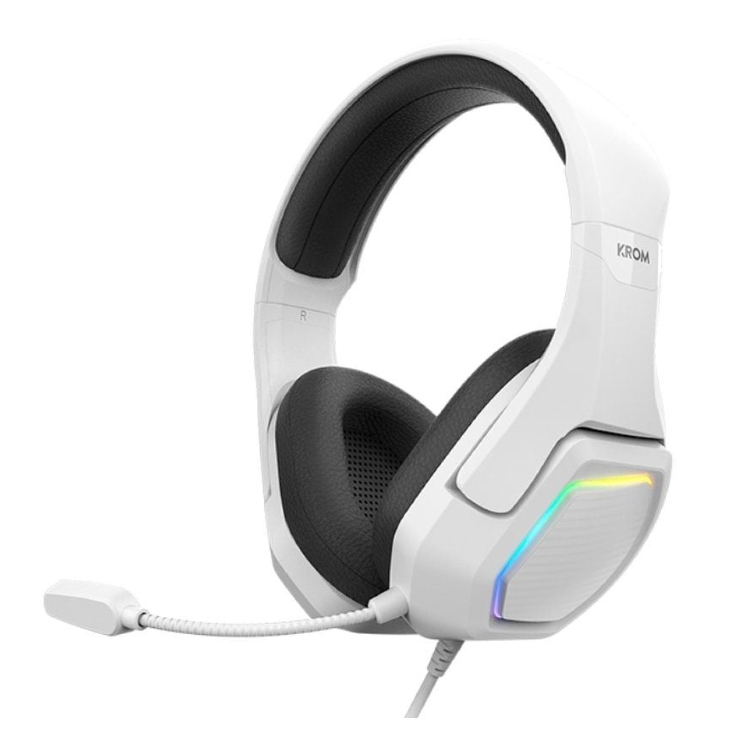 Krom Kopa · Auriculares Gaming 7.1 · Micrófono · USB 2.0 · Blancos