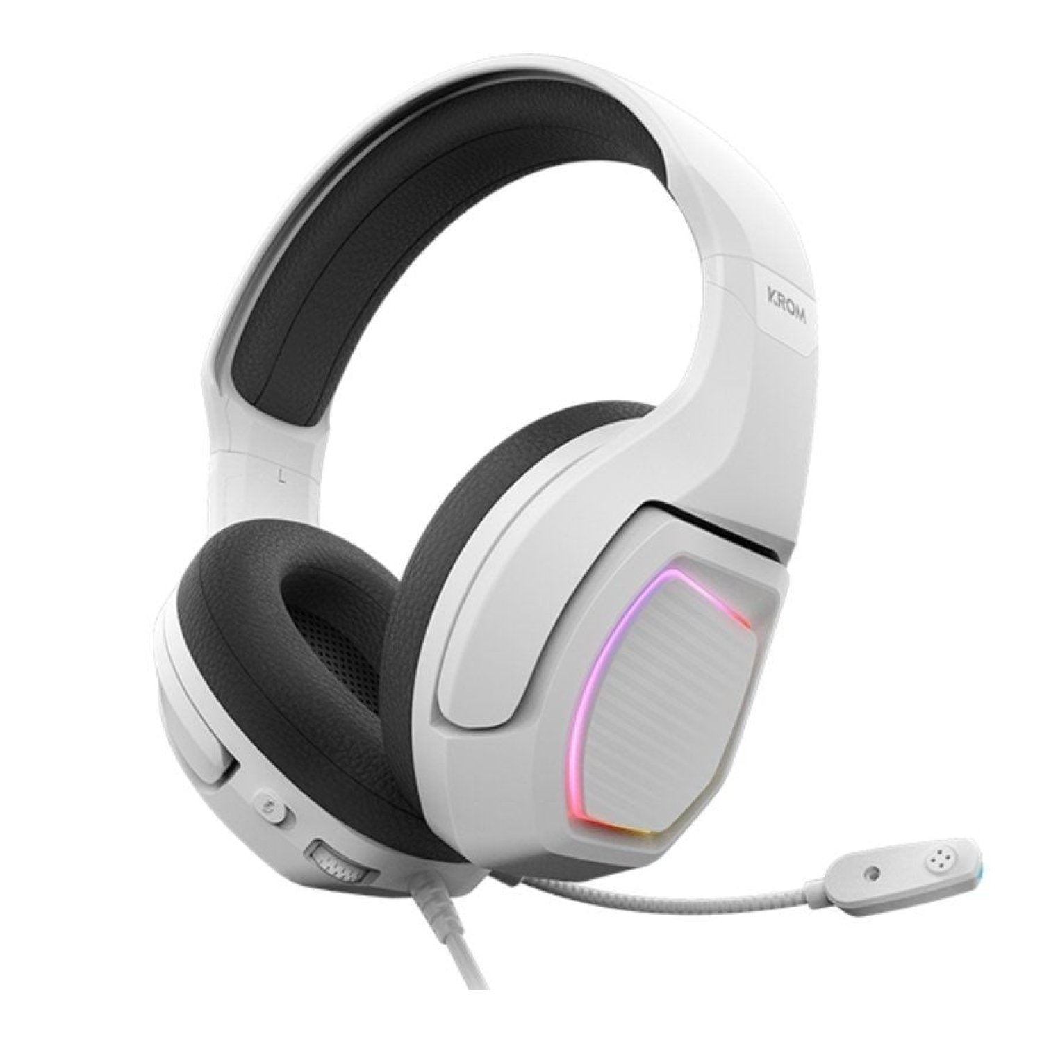 Krom Kopa · Auriculares Gaming 7.1 · Micrófono · USB 2.0 · Blancos