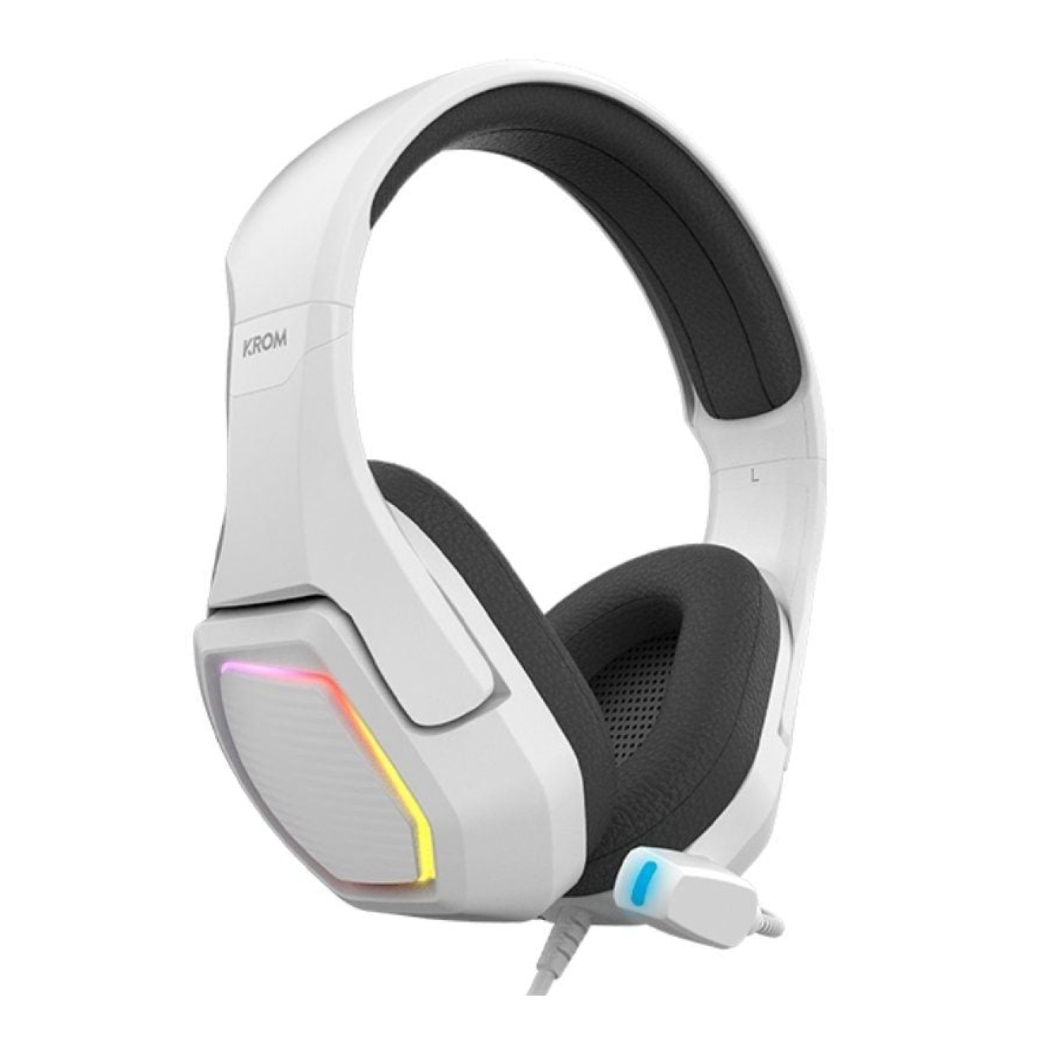Krom Kopa · Auriculares Gaming 7.1 · Micrófono · USB 2.0 · Blancos