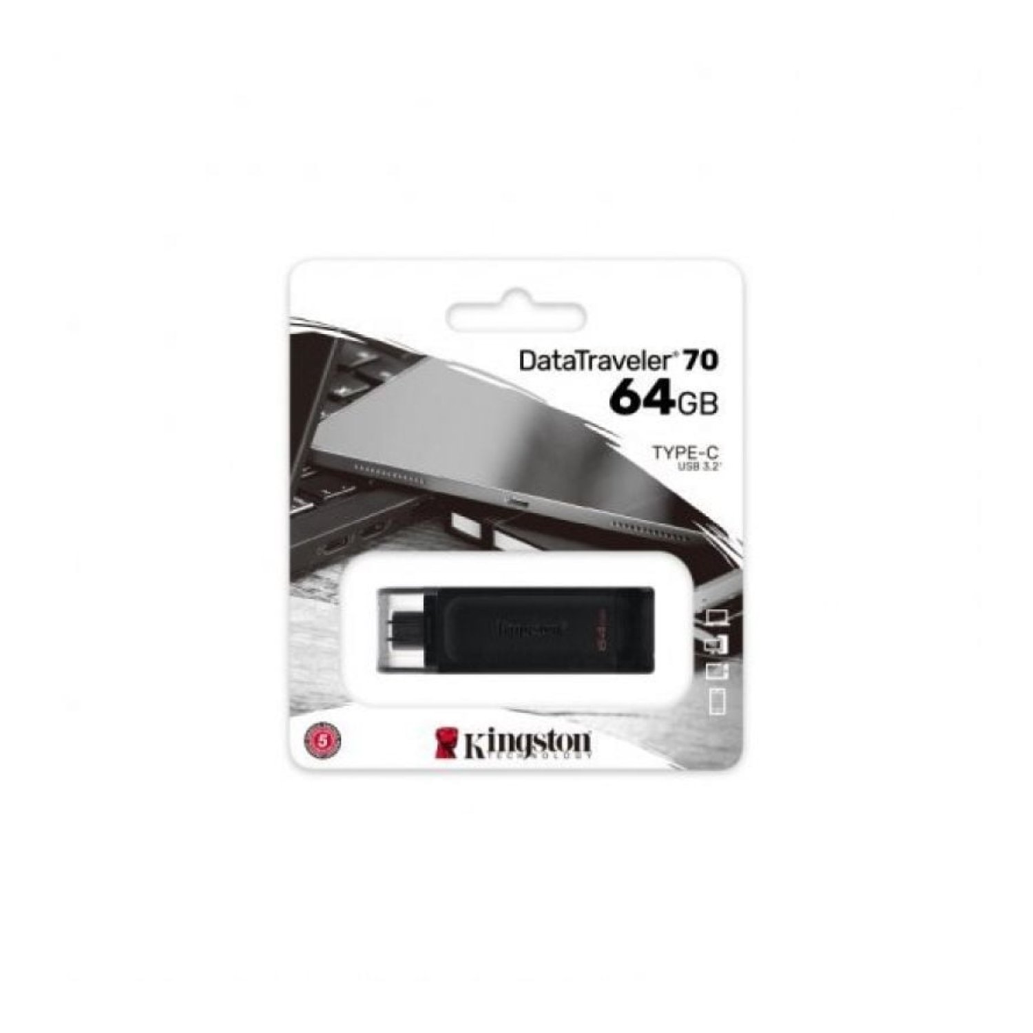 Kingston DataTraveler 70 · Pendrive USB Tipo-C · 64GB