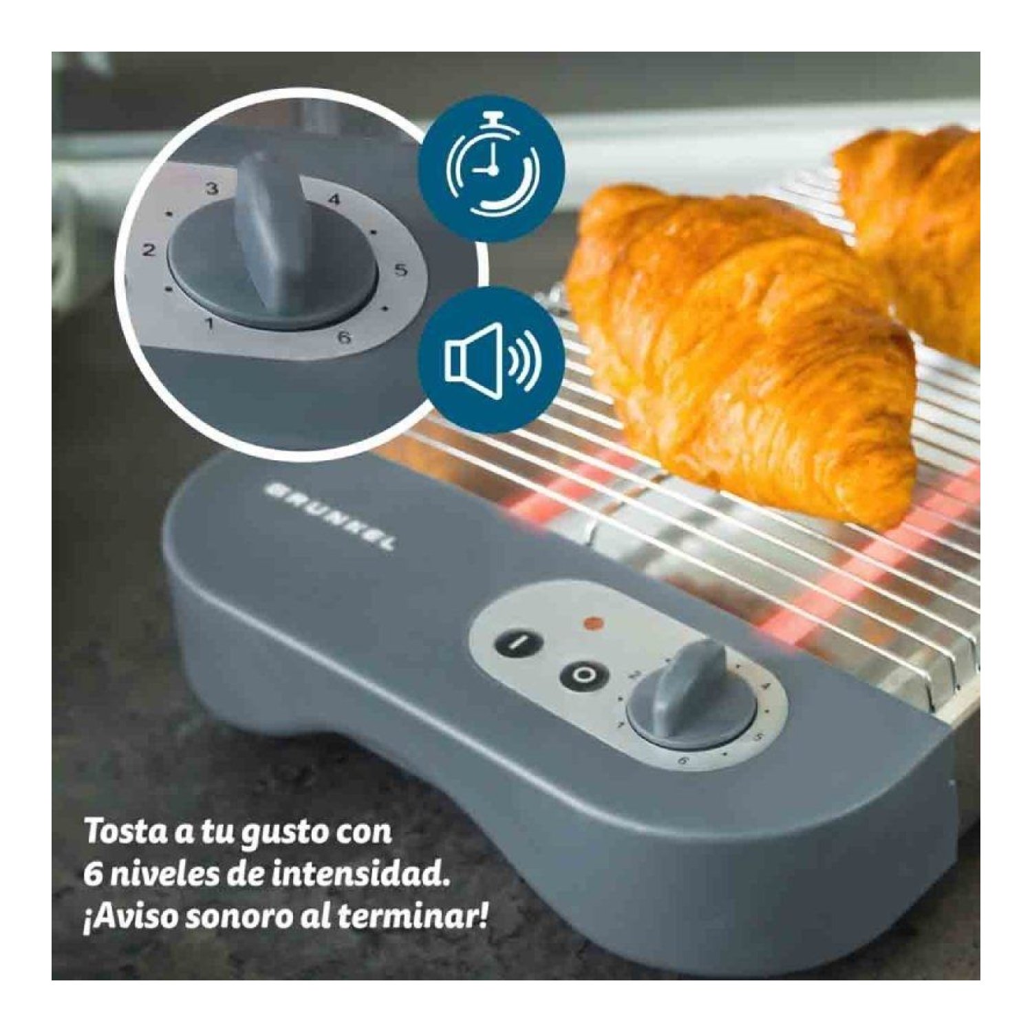 Grunkel TSP-MINISIZE · Tostador Compacto · 300W · Azul