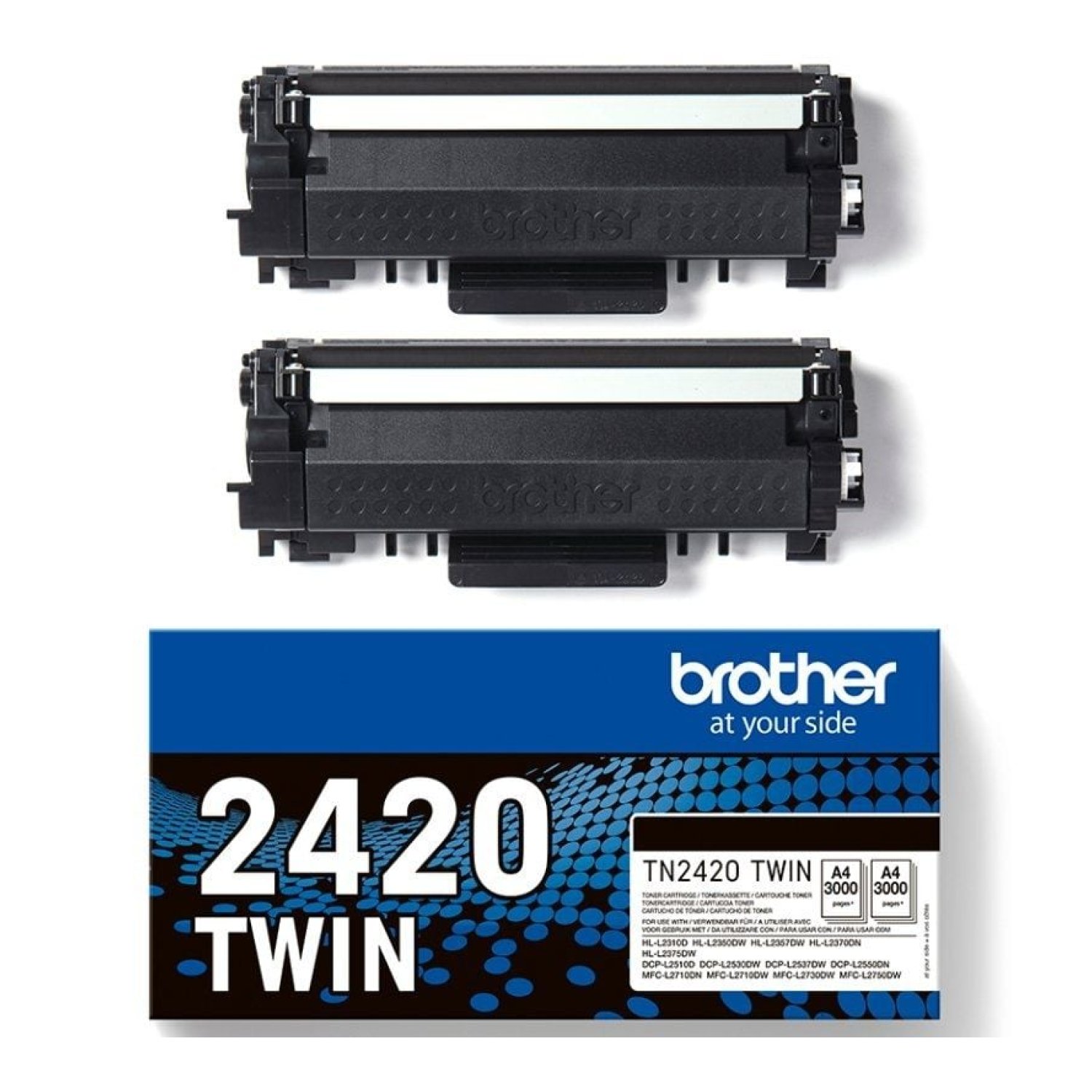 Brother TN2420TWIN · Tóner Original XL · Pack 2x Negro · Alta Capacidad