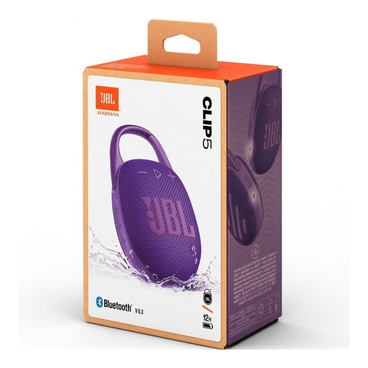 JBL Clip 5 · Altavoz Bluetooth Portátil · 7W · Púrpura
