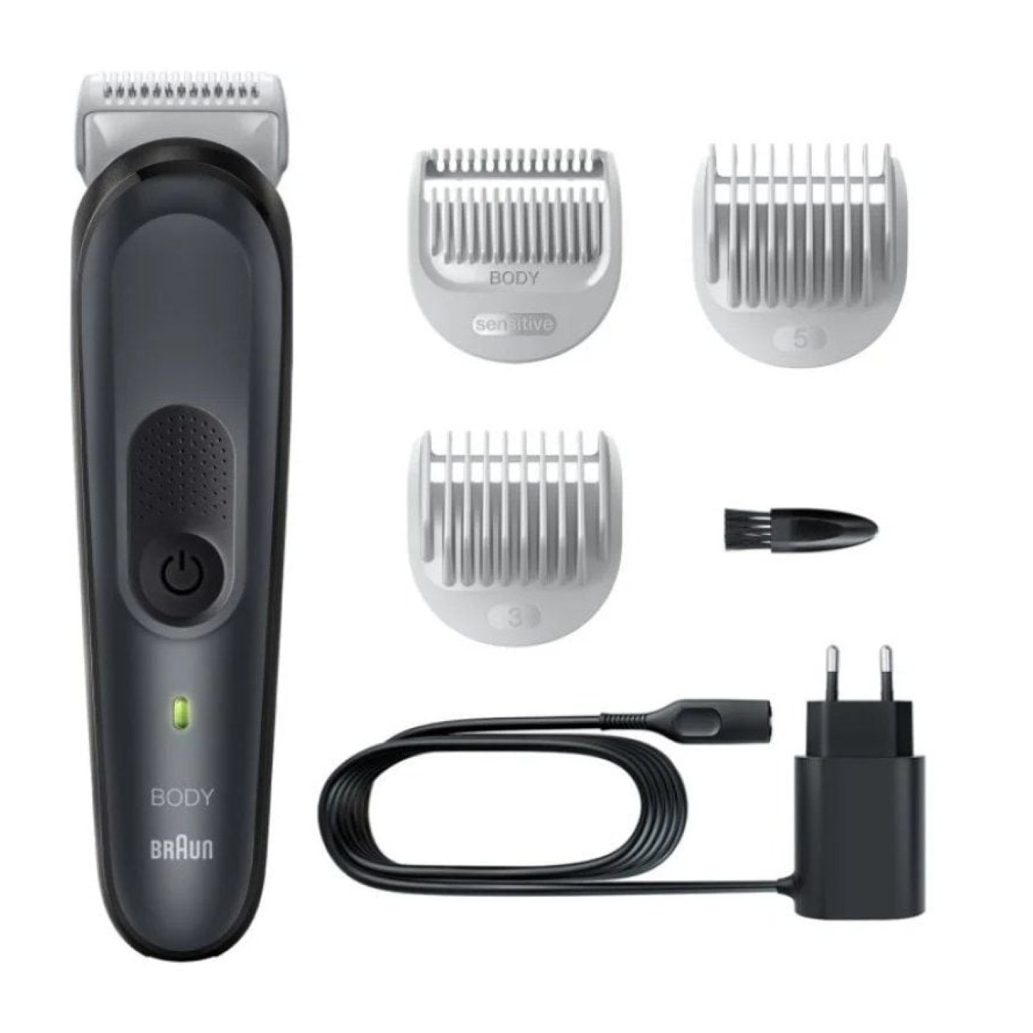 Braun BodyGroomer Series 3 · Cortapelos Corporal · Batería · 3 Accesorios