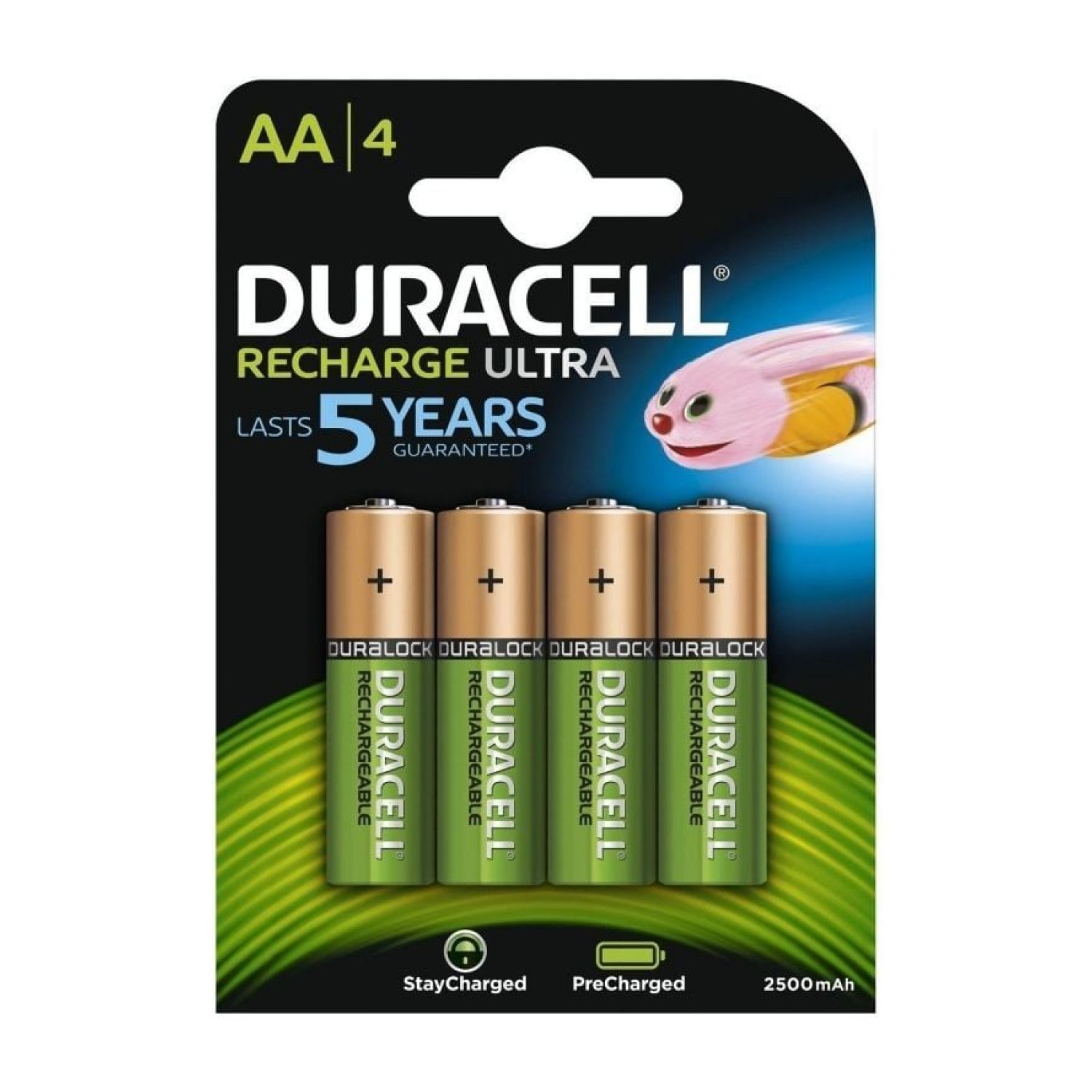 Duracell HR06 · Pilas AA Recargables · 1,2V · Pack 4 Unidades