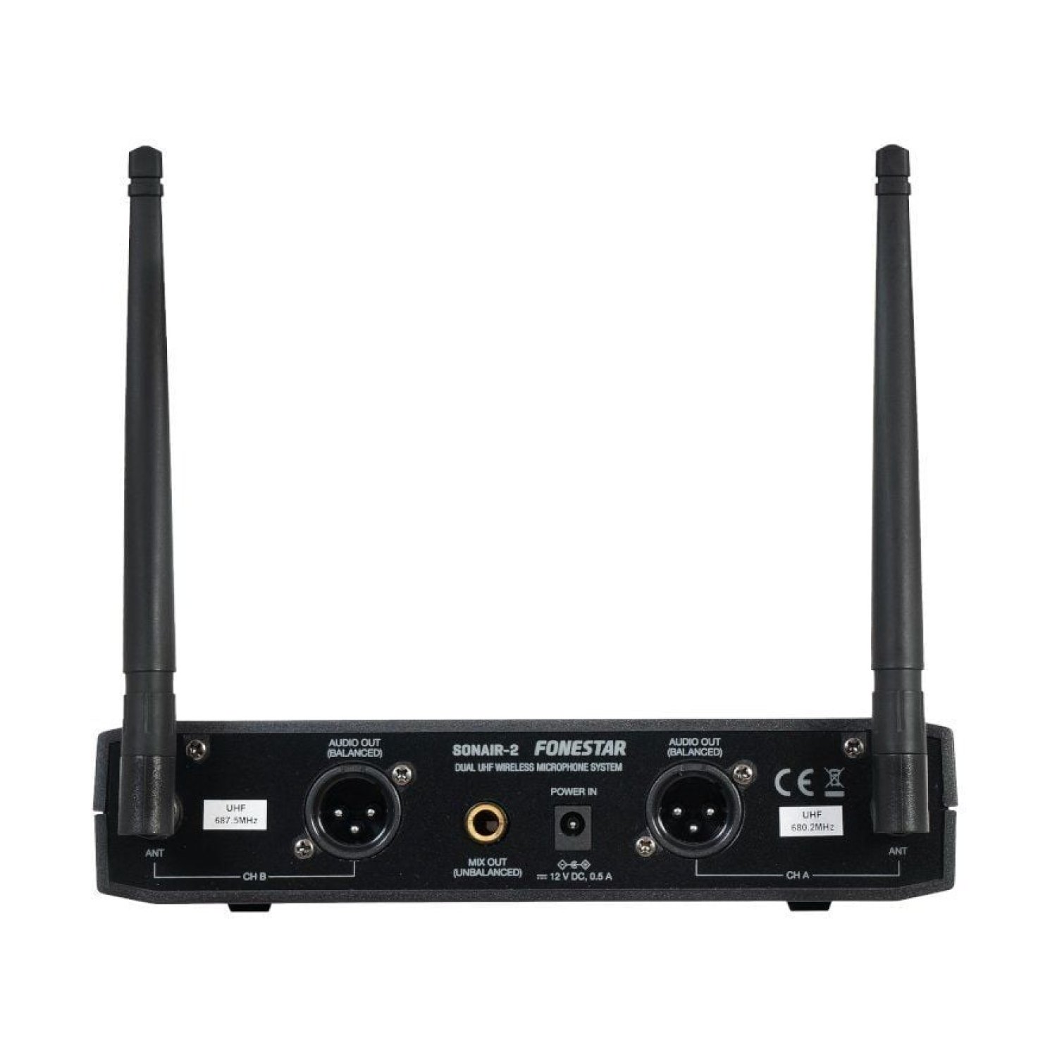 Fonestar Sonair-2MP · Micrófono Inalámbrico Doble · UHF · Receptor Incluido