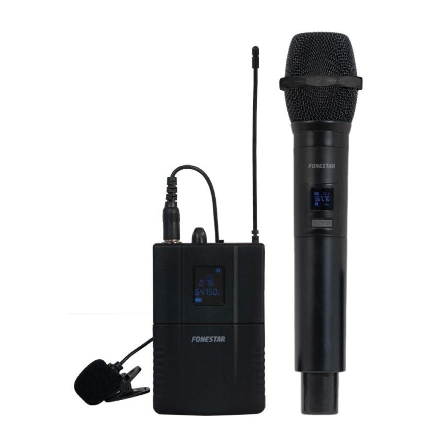 Fonestar Sonair-2MP · Micrófono Inalámbrico Doble · UHF · Receptor Incluido