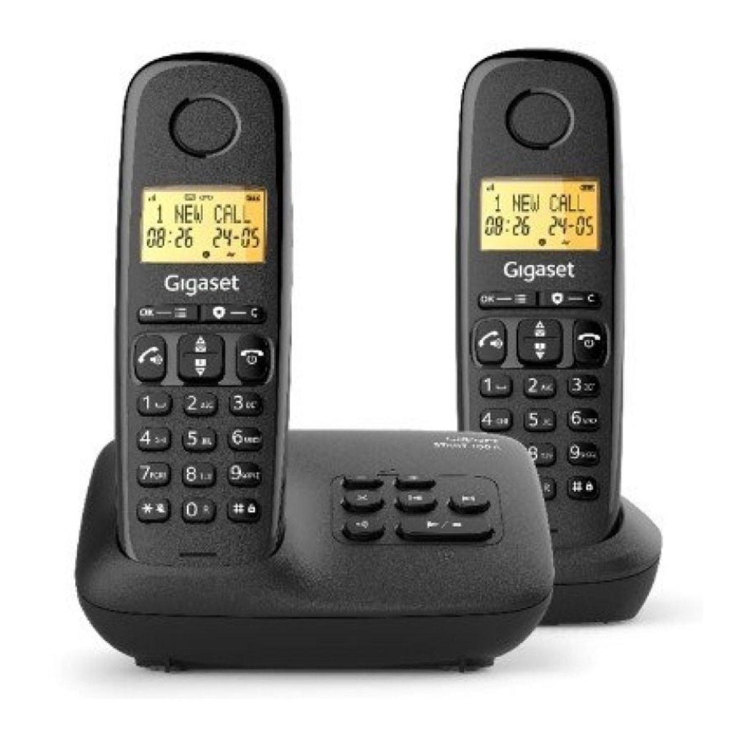 Gigaset Basic 100 · Teléfono Inalámbrico · Pack Dúo · Negro