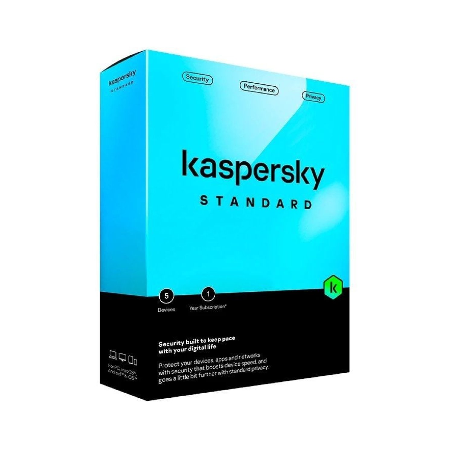 Kaspersky Standard · Antivirus · 5 Dispositivos · 1 Año