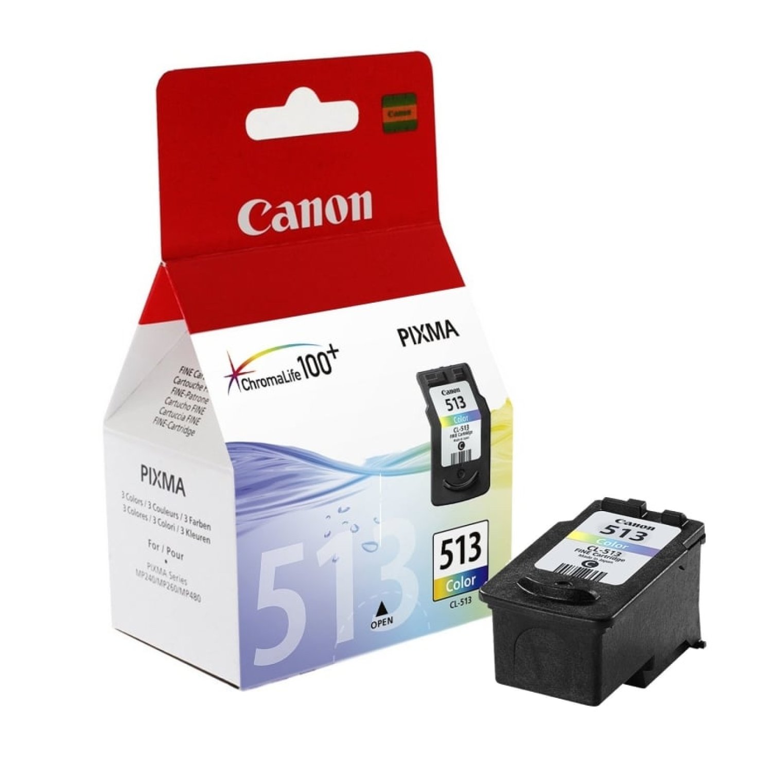 Canon CL-513 · Cartucho Tinta Original · Alta Capacidad · Tricolor