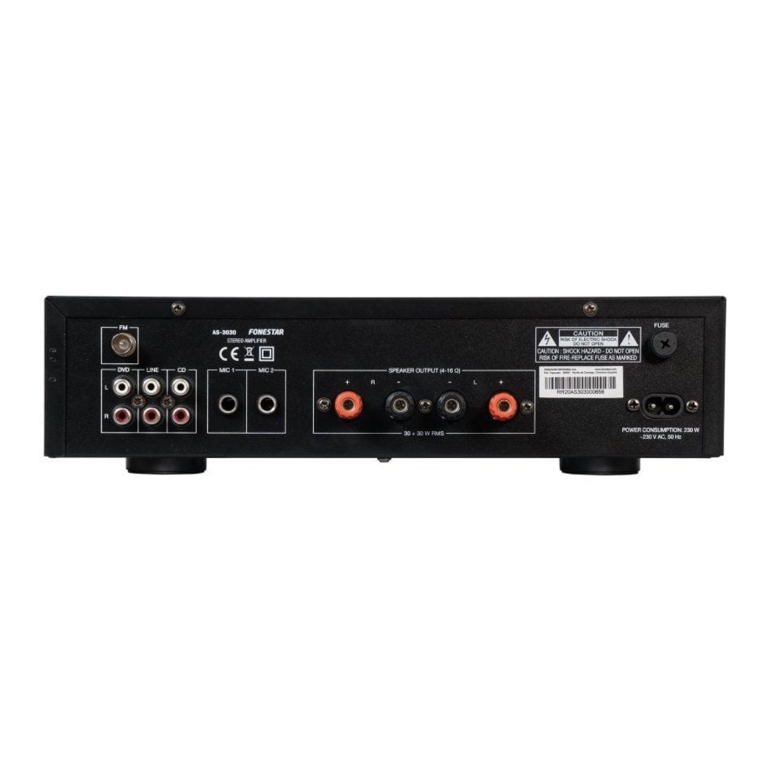 Fonestar AS-3030 · Amplificador Estéreo · 60W RMS