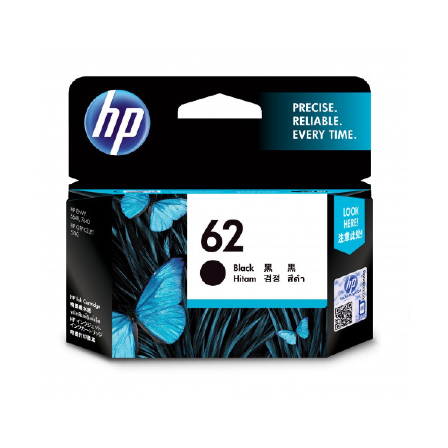 HP Cartucho Tinta Original Nº62 · Negro