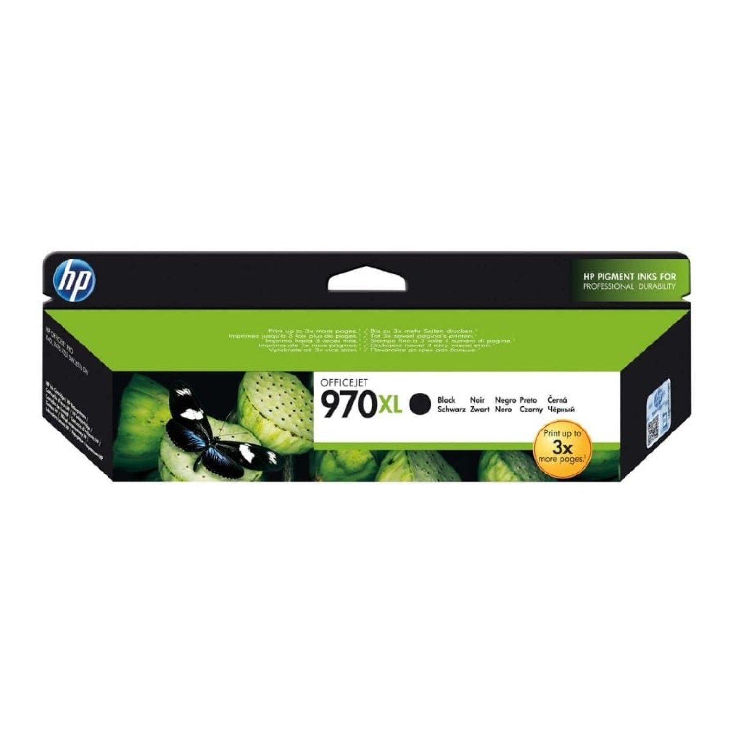 HP Cartucho Tinta 970 XL · Negro · Alta Capacidad
