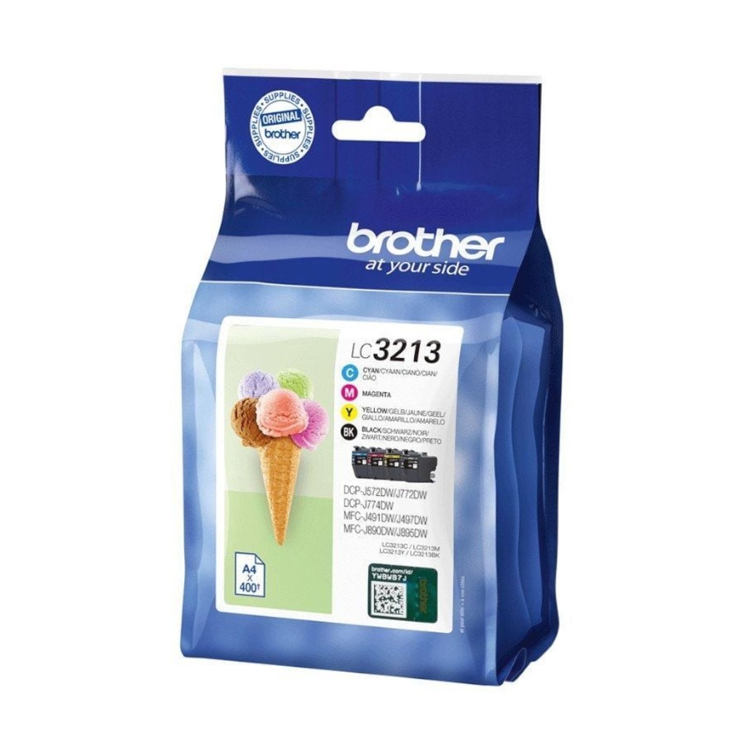 Brother LC-3213VAL · Cartucho Tinta Multipack · Cian · Magenta · Amarillo · Negro