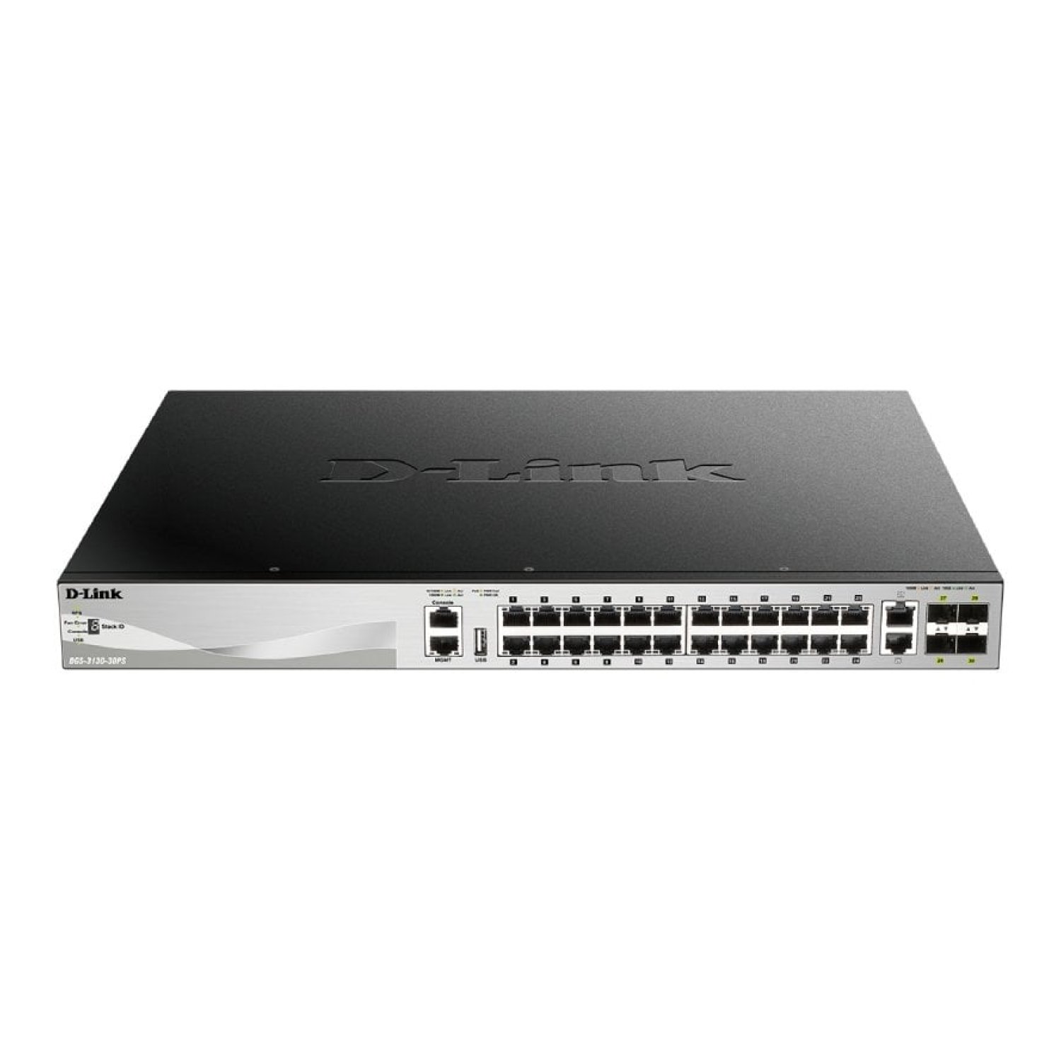 D-Link DGS-3130-30TS · 26 Puertos Gigabit · RJ-45 10/100/1000 · SFP