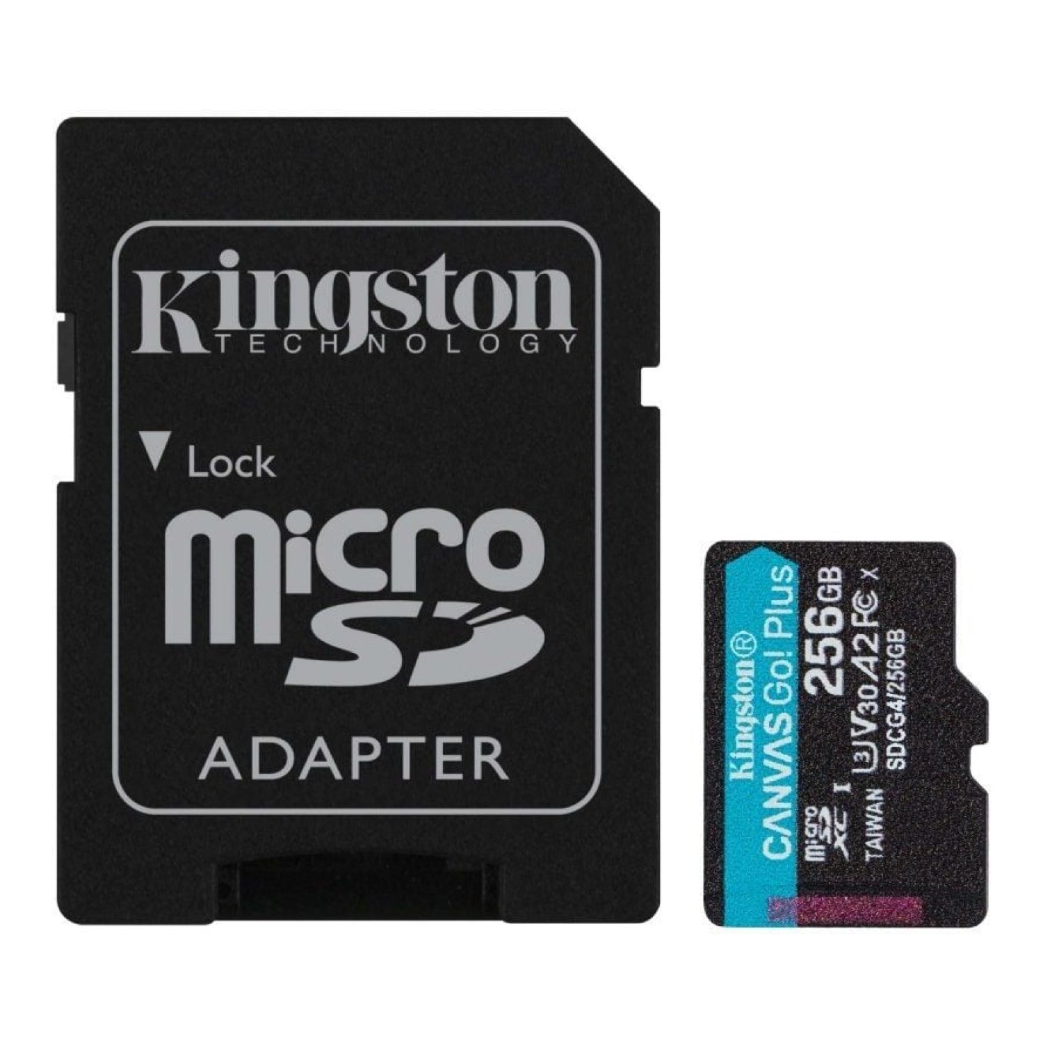 Kingston Canvas Go! Plus · microSD XC 256GB · Clase 10 · 200MB/s · Con adaptador