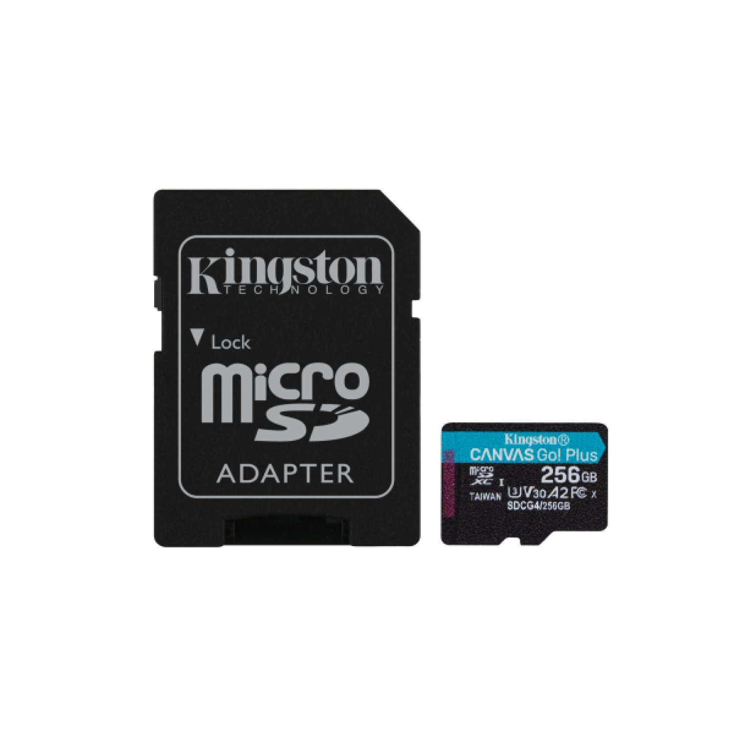 Kingston Canvas Go! Plus · microSD XC 256GB · Clase 10 · 200MB/s · Con adaptador