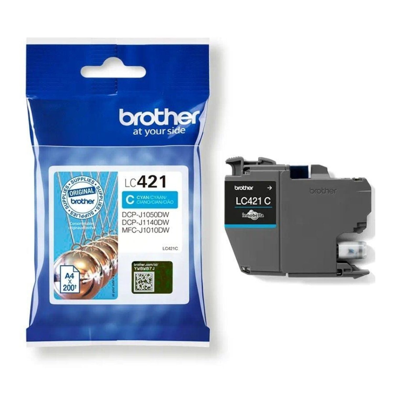 Brother LC421 · Cartucho Tinta Original · Cian