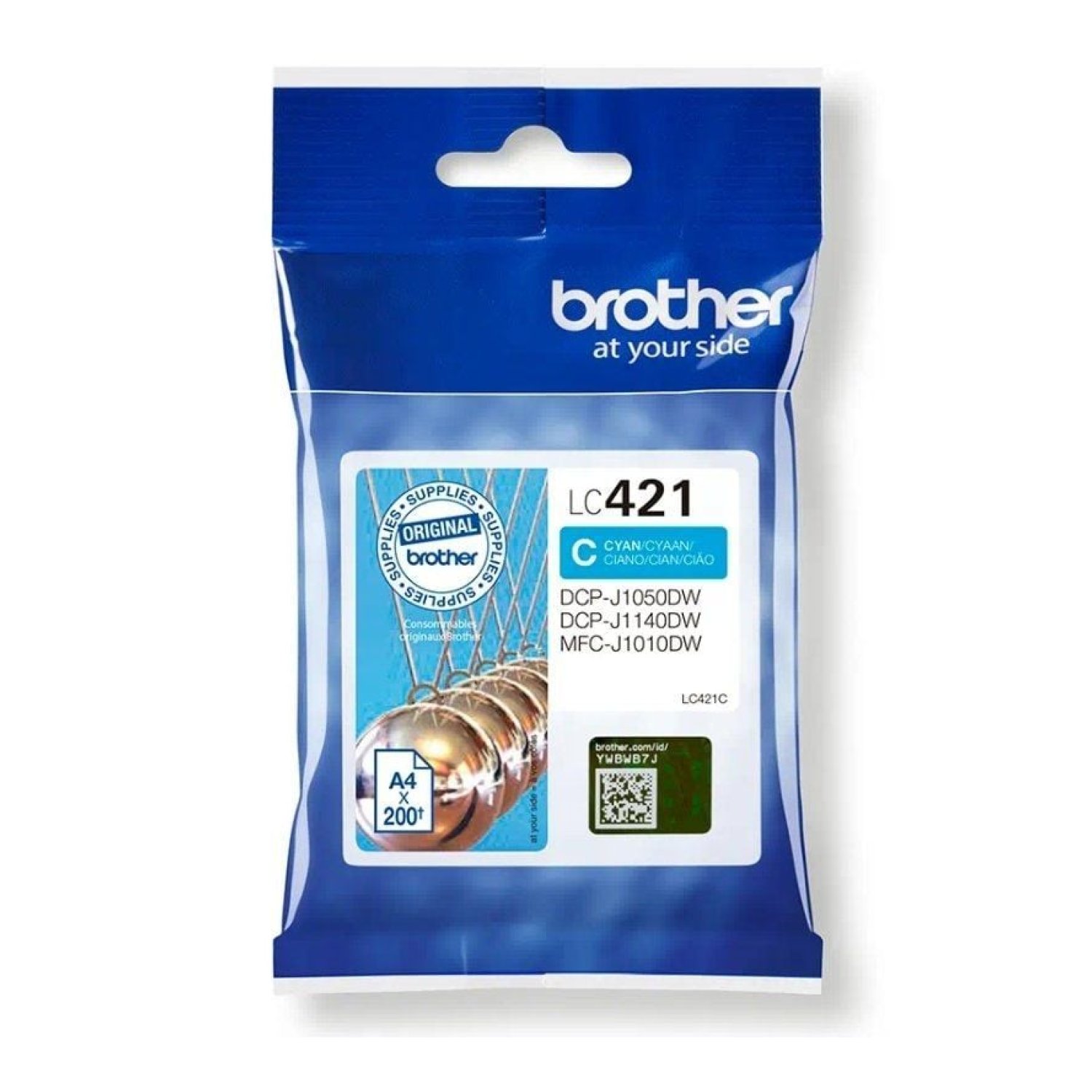 Brother LC421 · Cartucho Tinta Original · Cian