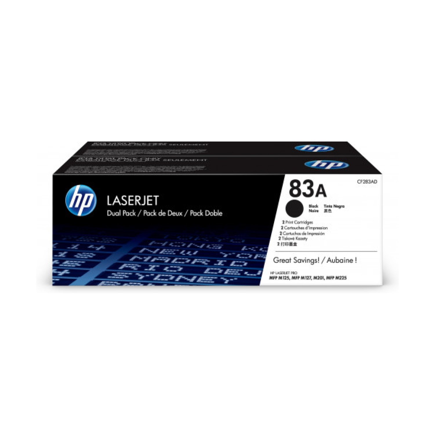 HP Tóner nº83A · Pack 2 Unidades · Negro Original