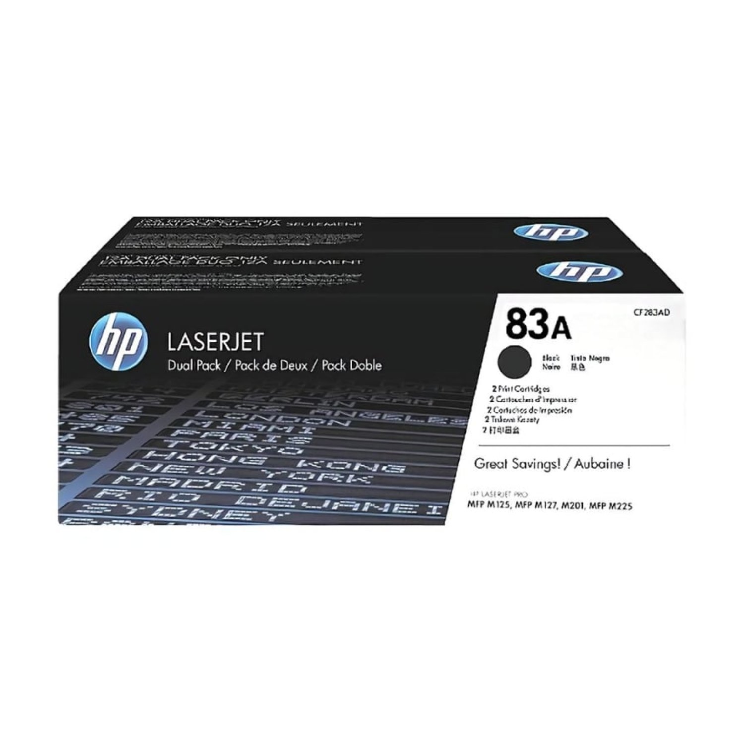 HP Tóner nº83A · Pack 2 Unidades · Negro Original